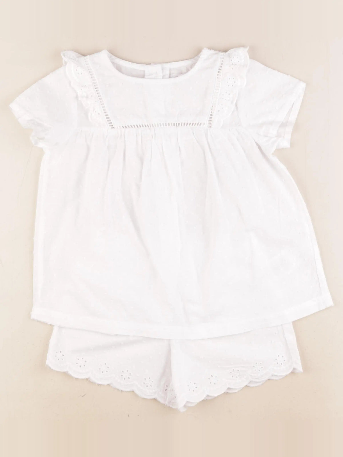 Vertbaudet - pyjama coton blanc - 5 ans