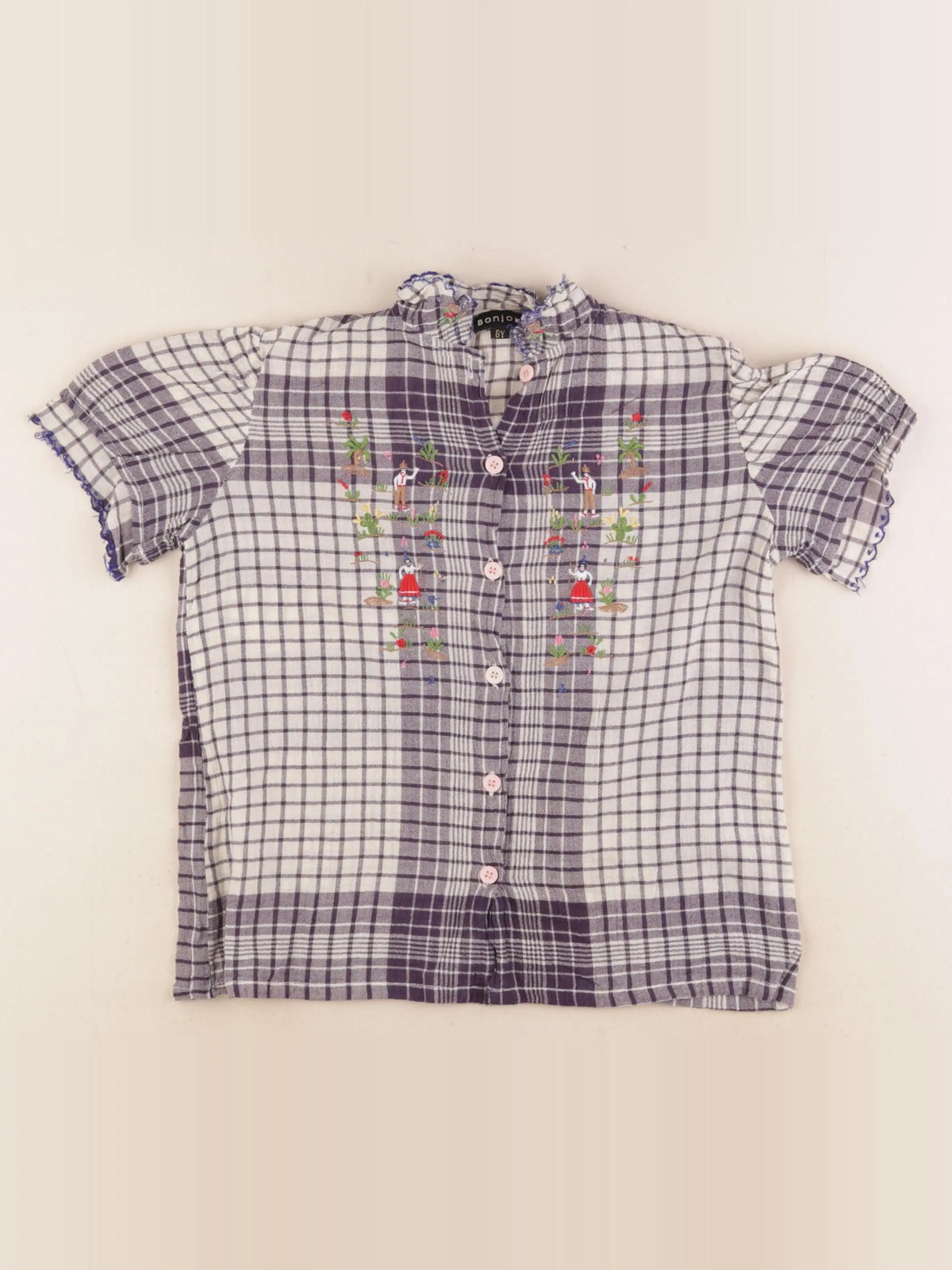 Bonjour - blouse bleu - 8 ans