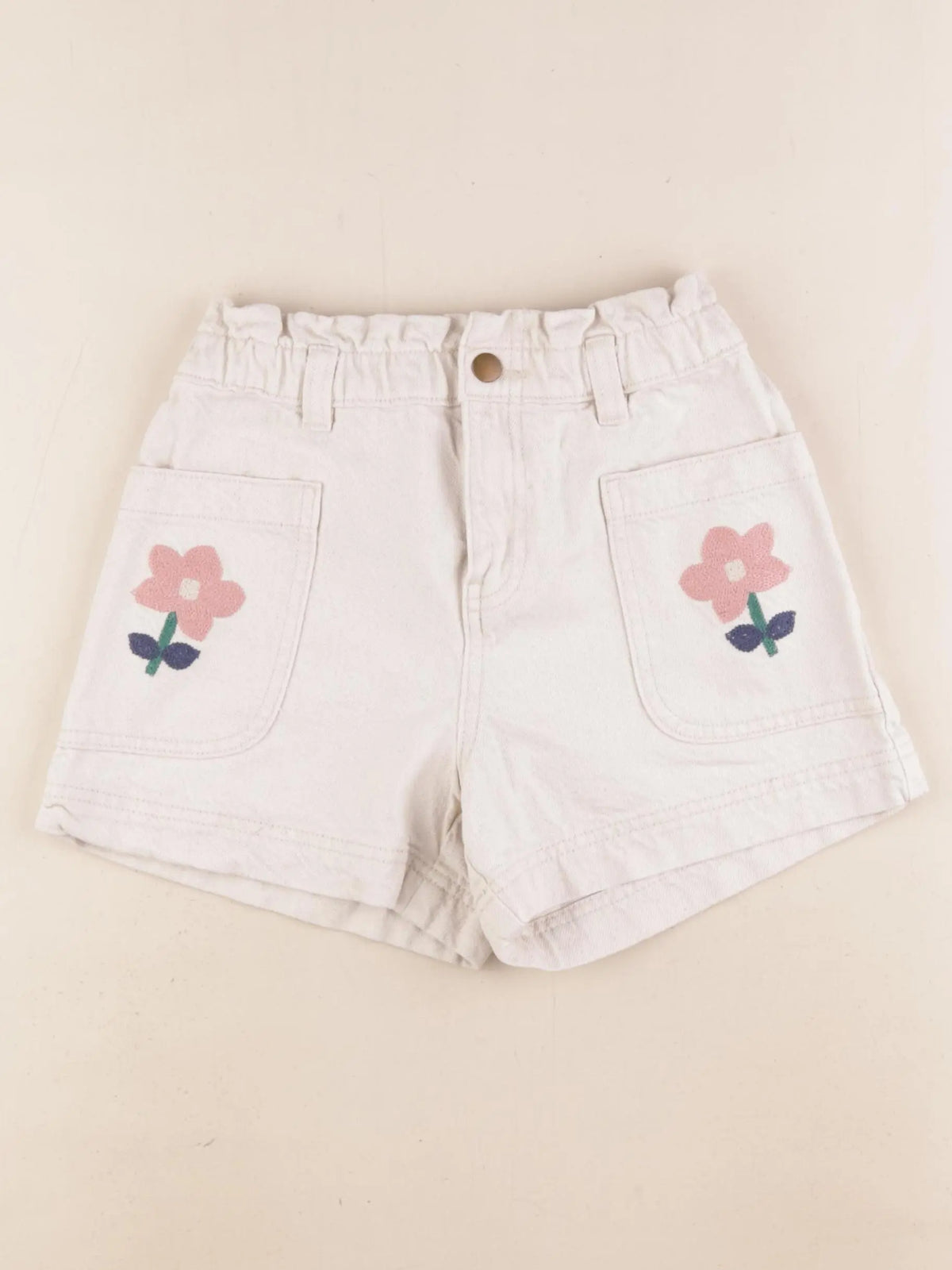 Monoprix - short beige - 8 ans