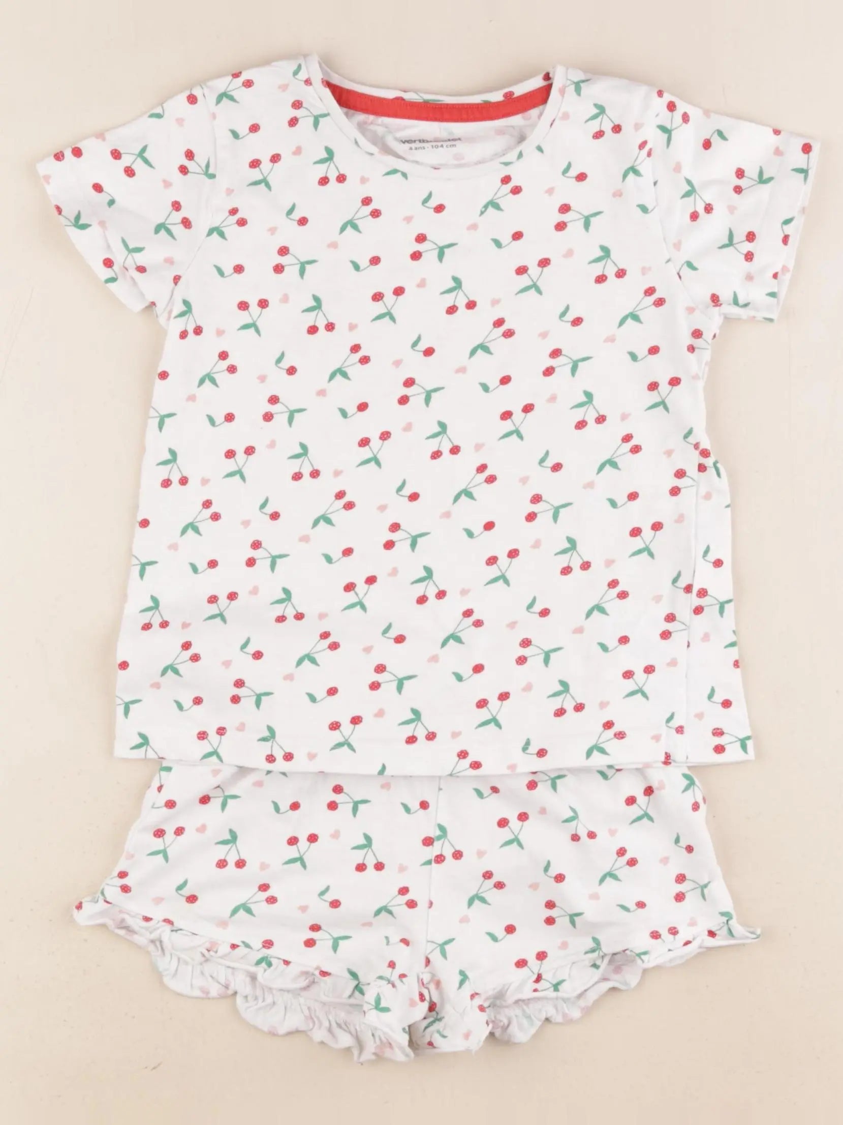 Vertbaudet - pyjama coton blanc - 4 ans