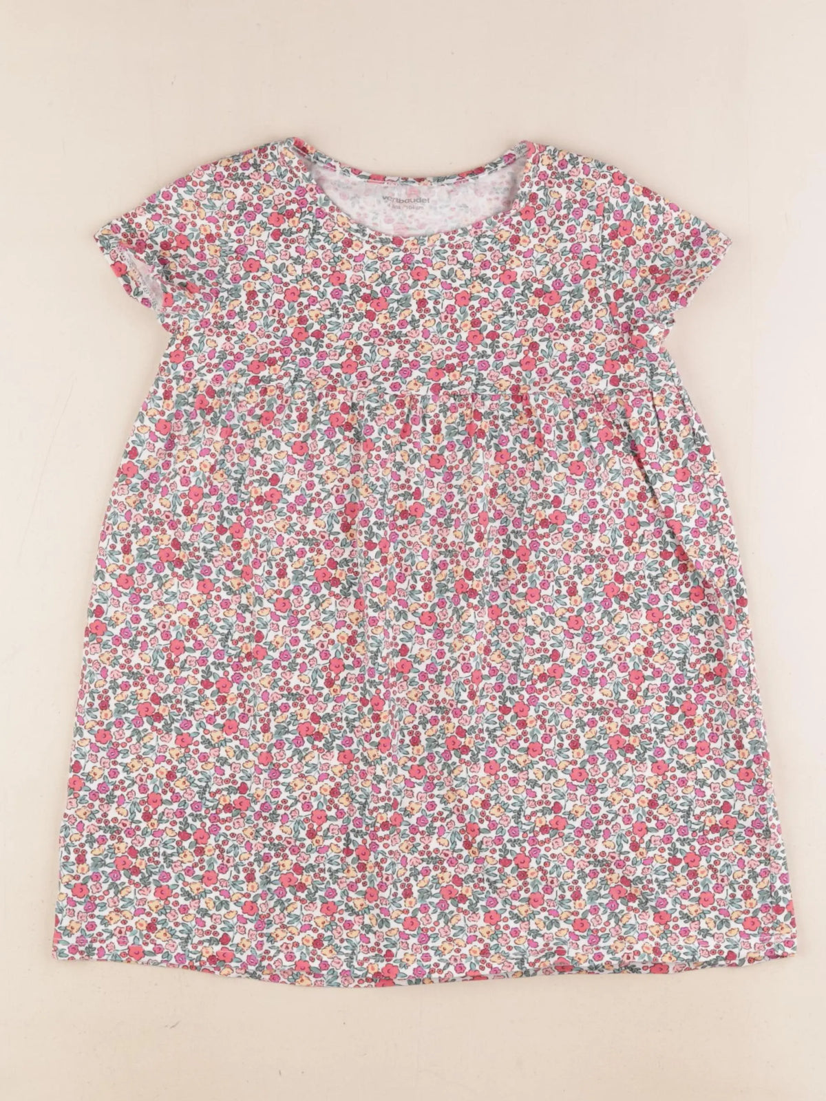 Vertbaudet - robe multicolore - 4 ans
