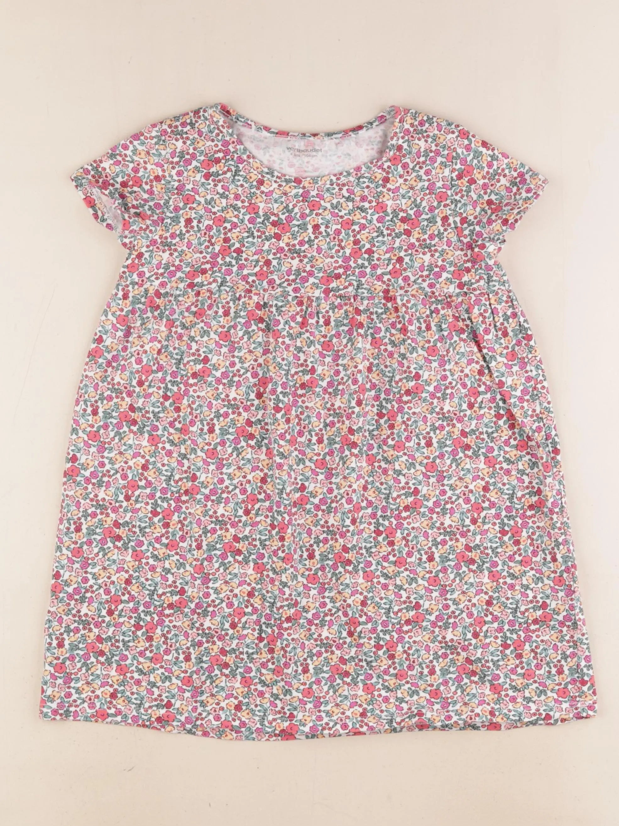 Vertbaudet - robe multicolore - 4 ans