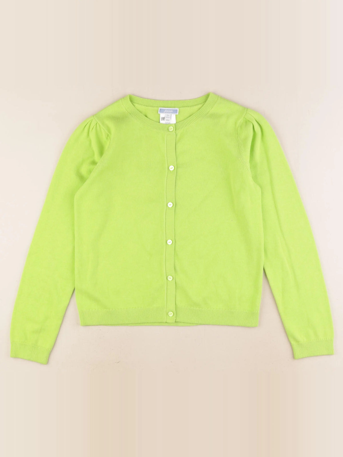 Jacadi - gilet vert fluo - 10 ans