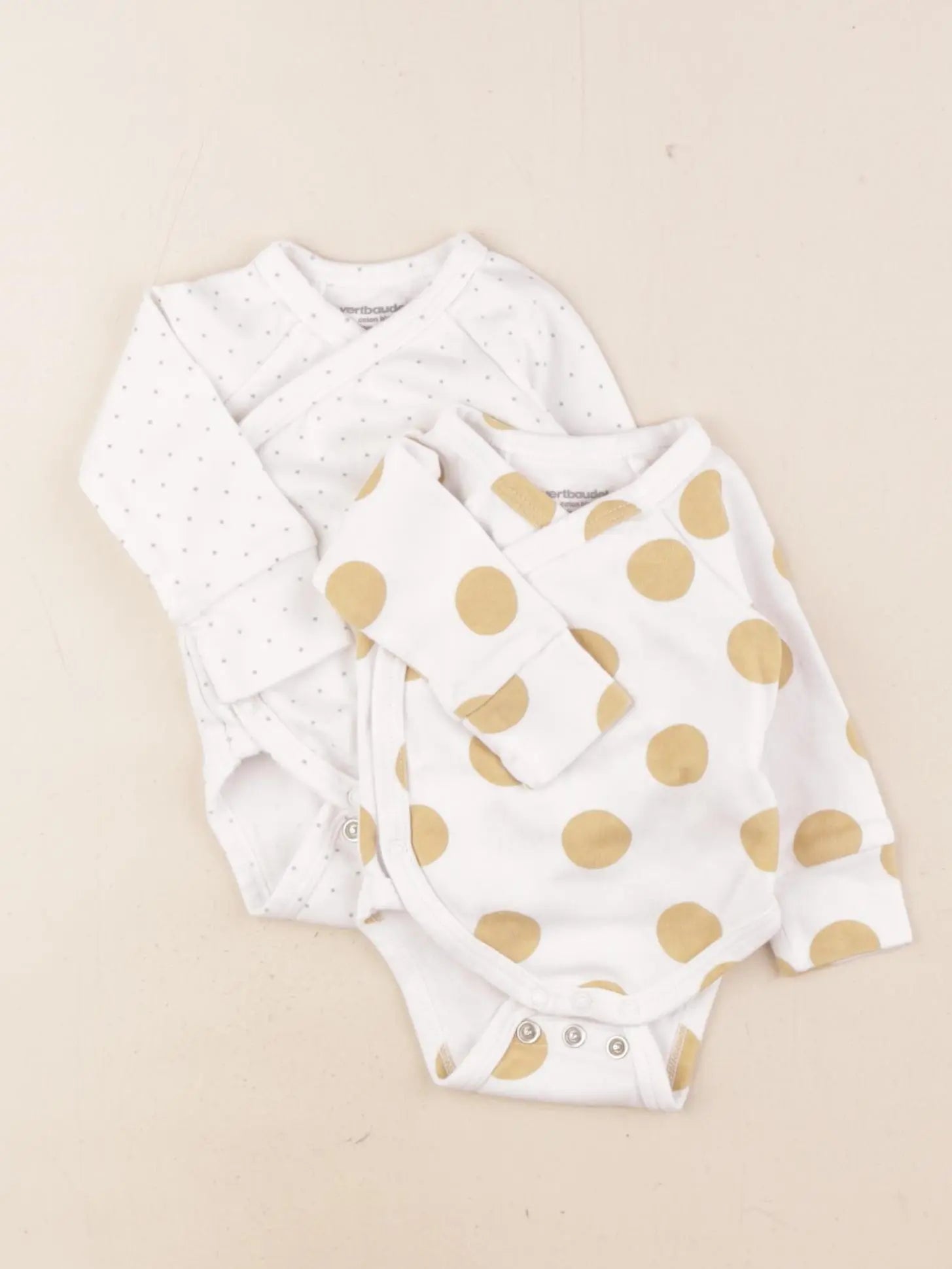 Vertbaudet - lot de 2 bodies en coton rose, multicolore - 1 mois
