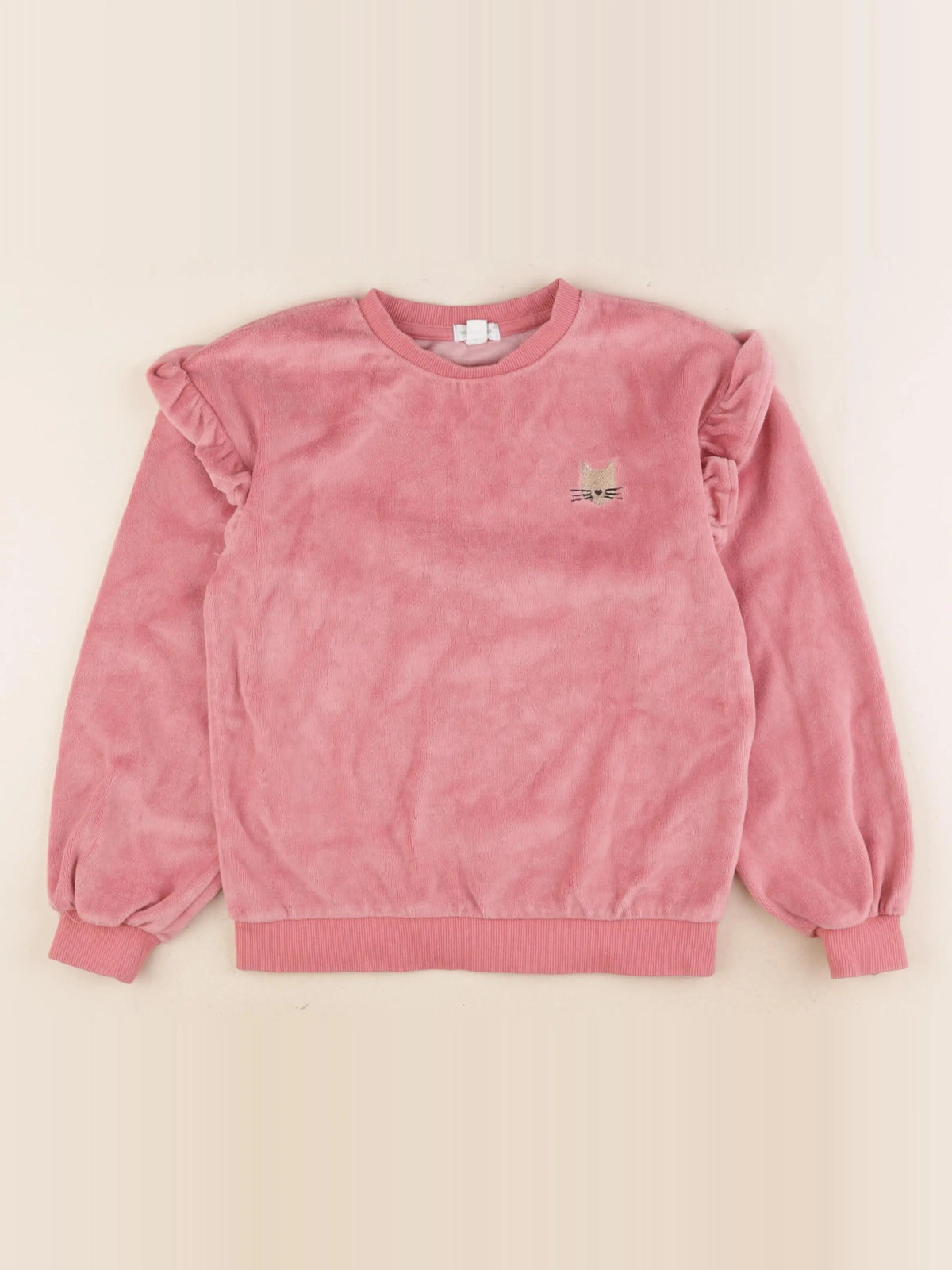 Vertbaudet - sweat rose - 8 ans