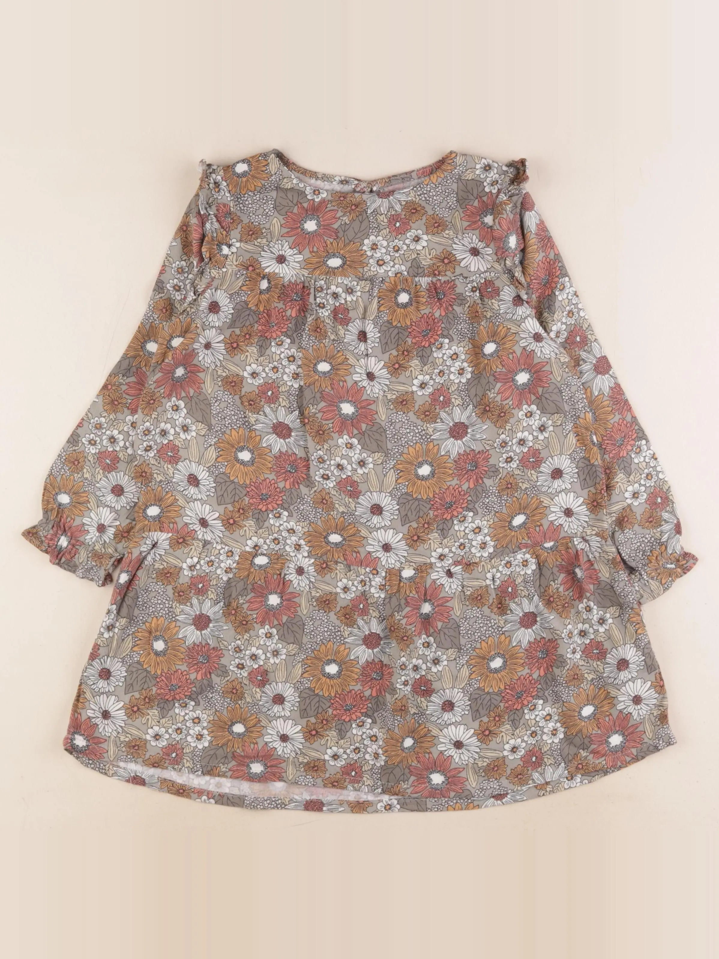 Vertbaudet - robe coton multicolore - 4 ans
