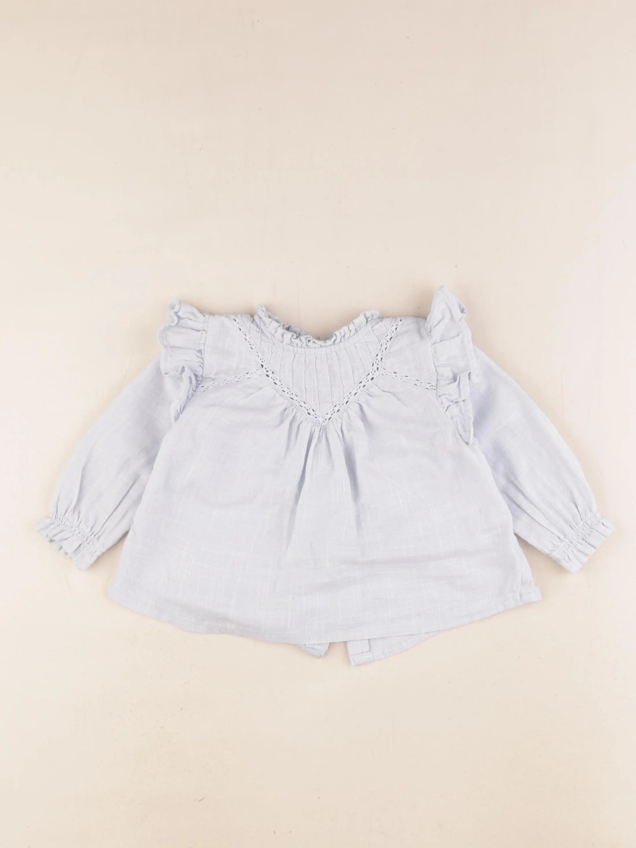 Vertbaudet - blouse bleu - 9 mois