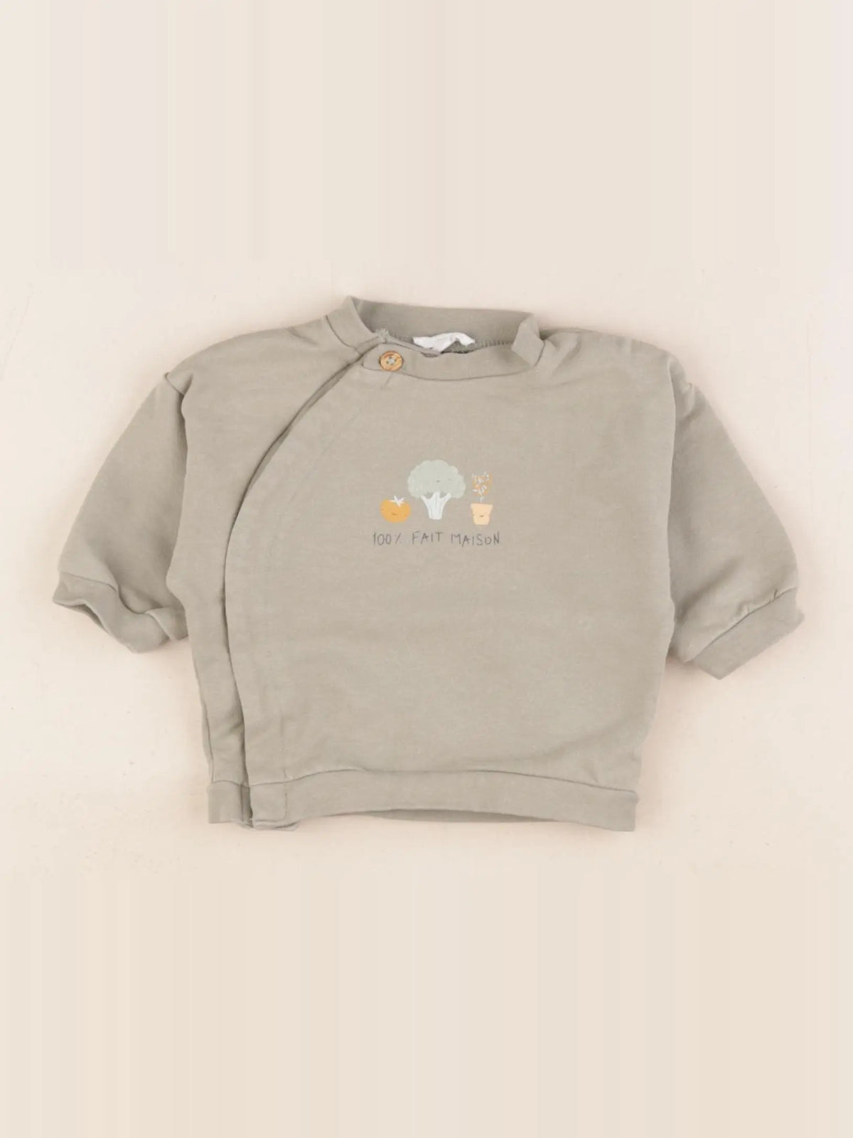 Vertbaudet - sweat vert - 1 mois