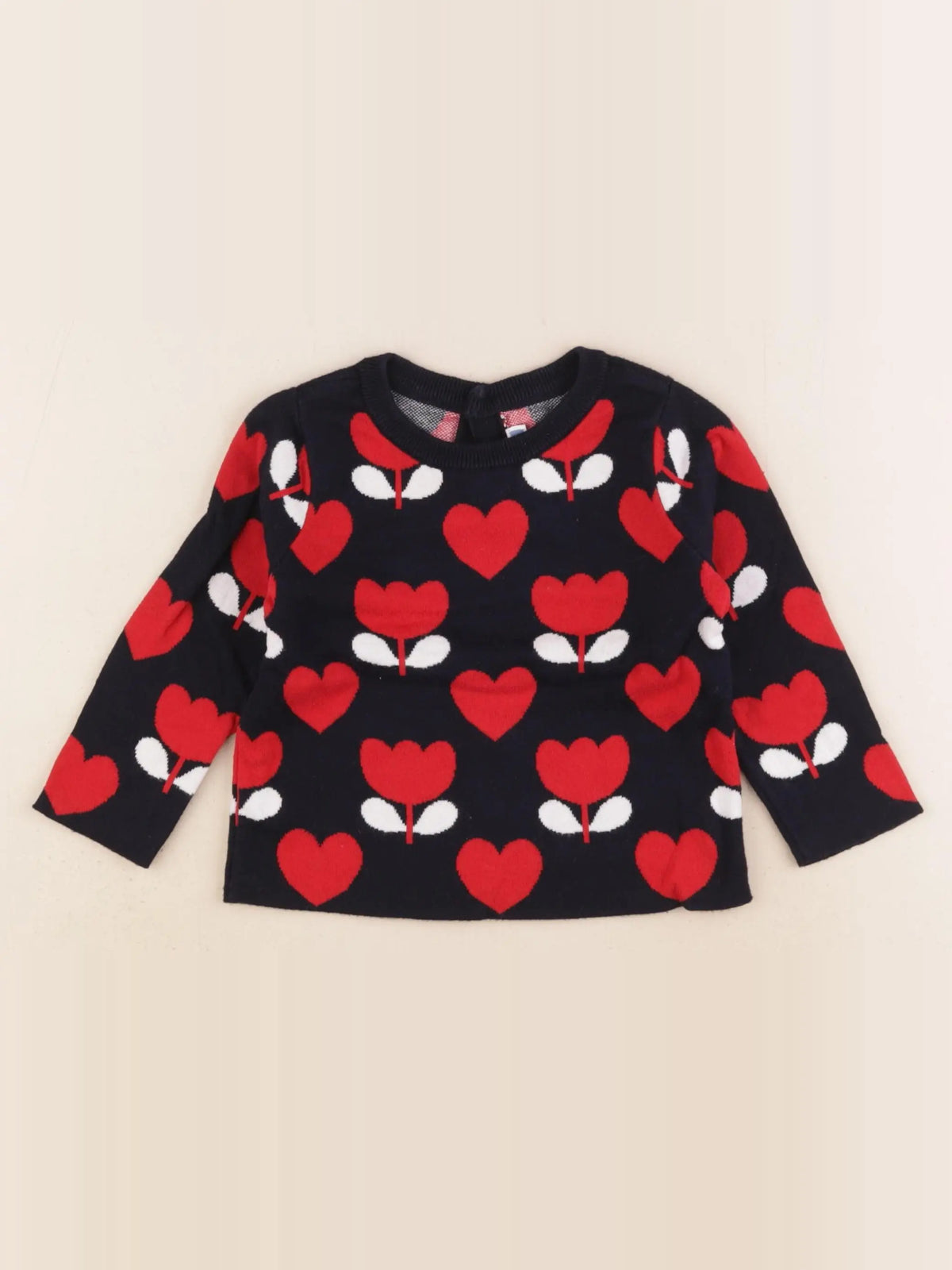 Jacadi - pull bleu - 18 mois