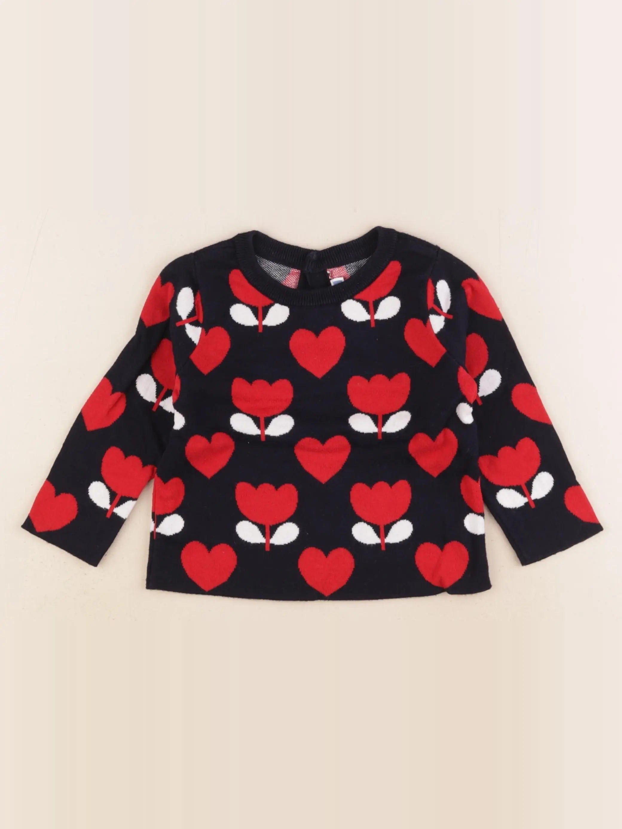 Jacadi - pull bleu - 18 mois