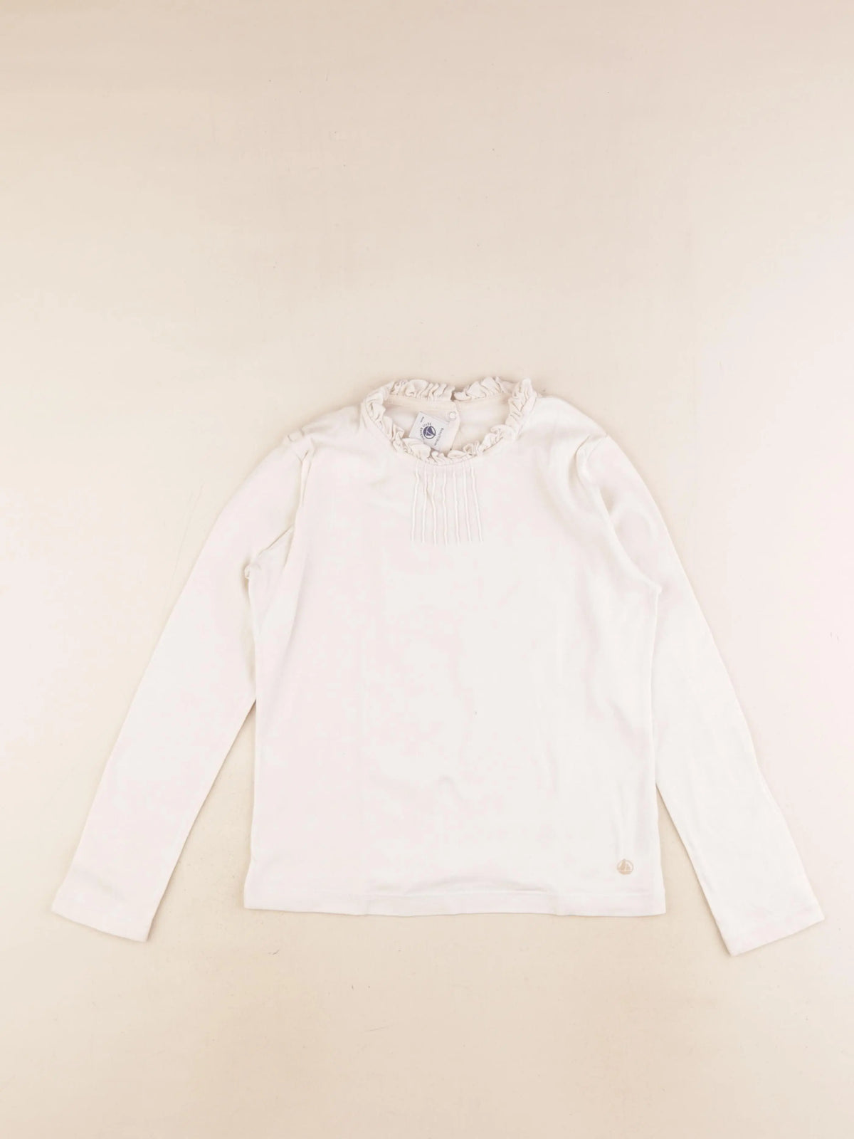 Petit Bateau - tee-shirt beige - 8 ans