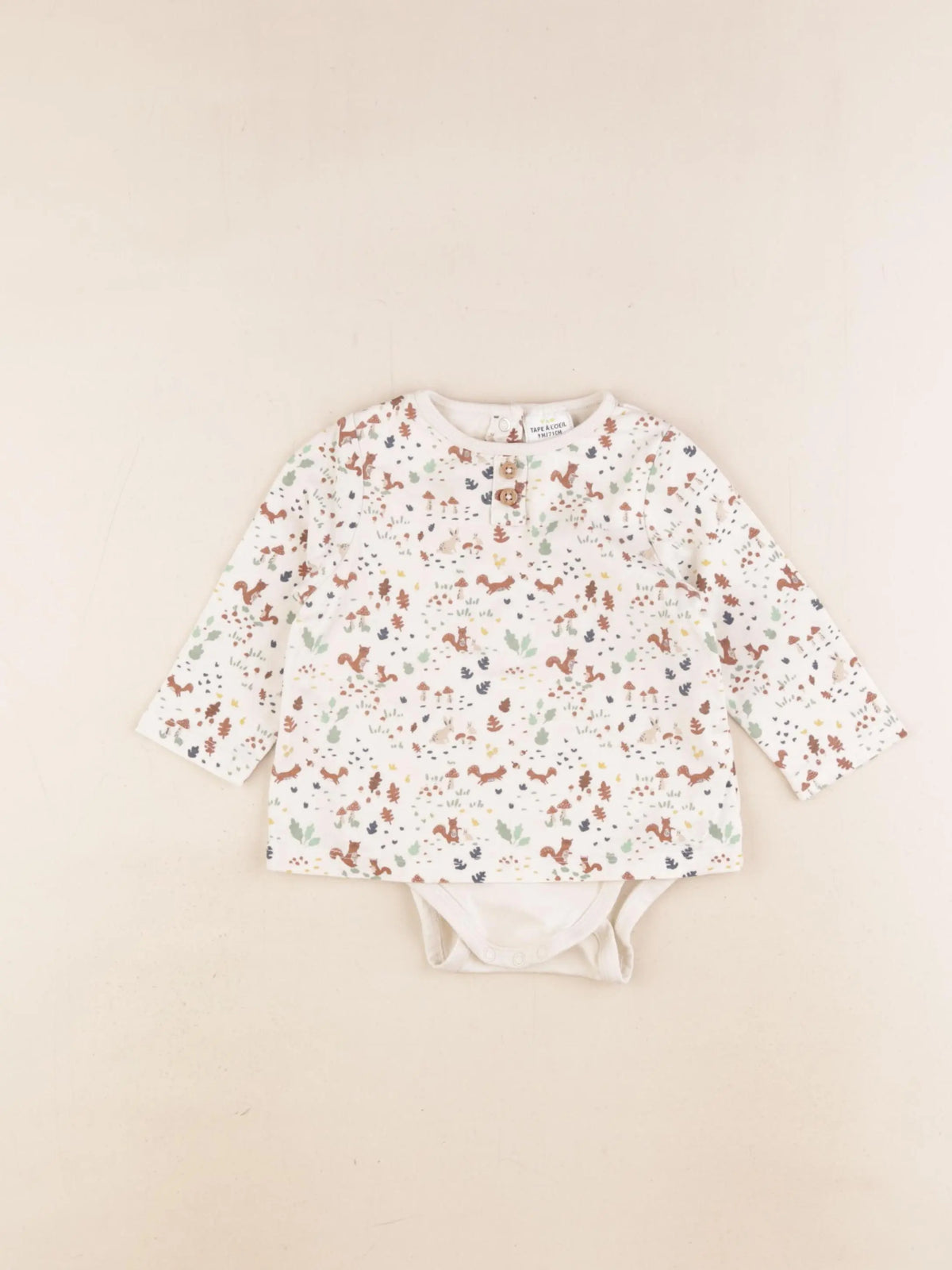 Tape à l'oeil - body tee-shirt beige - 9 mois