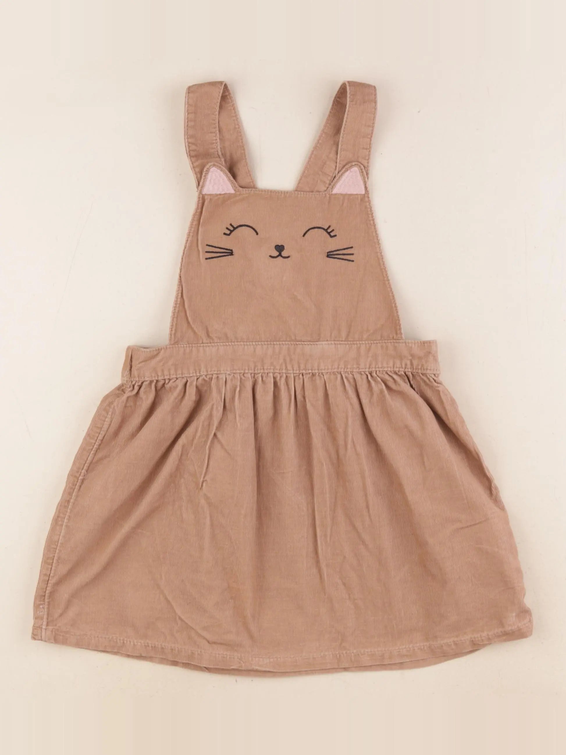 H&M - robe marron - 3/4 ans