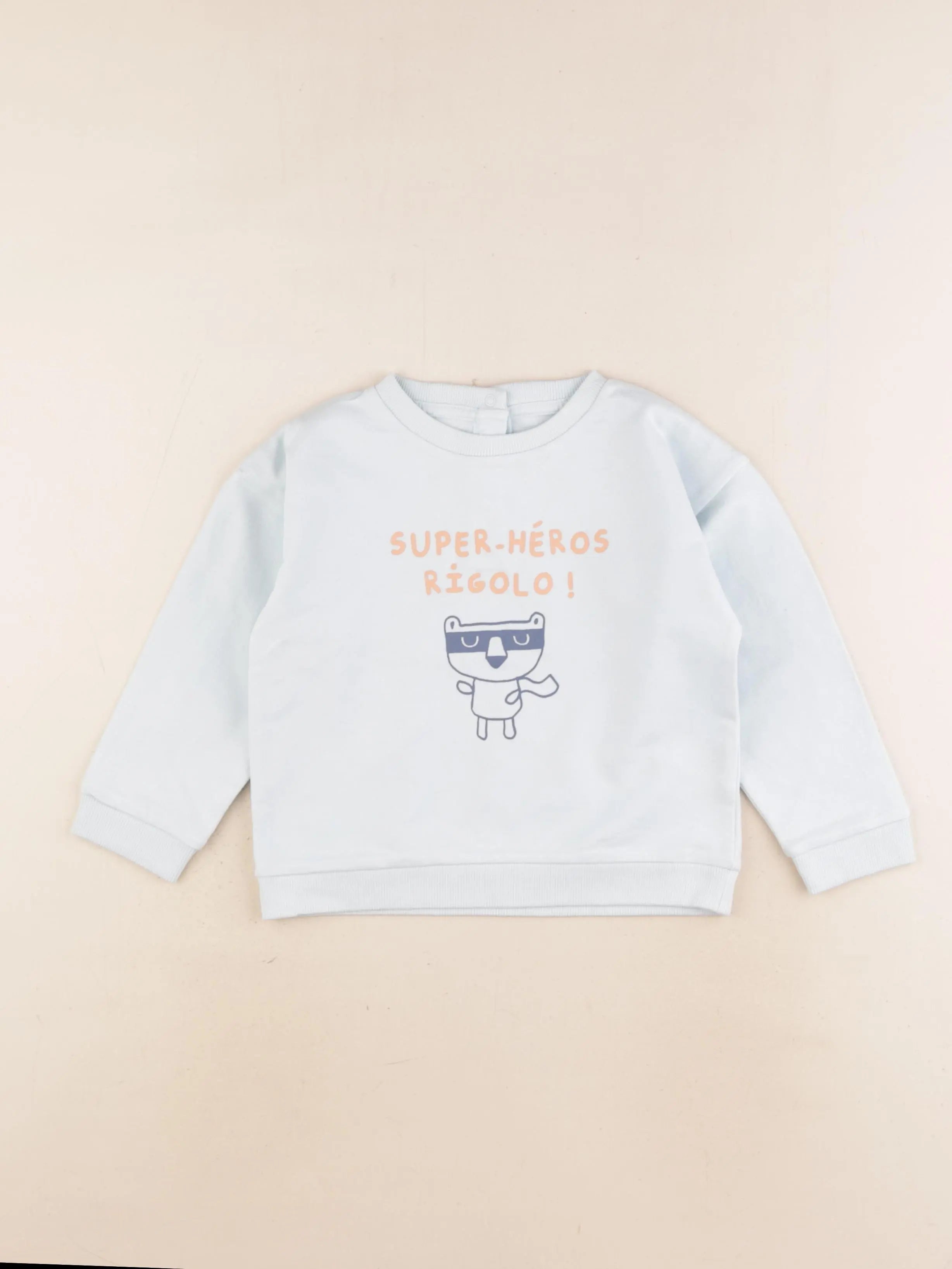 Vertbaudet - sweat bleu - 36 mois