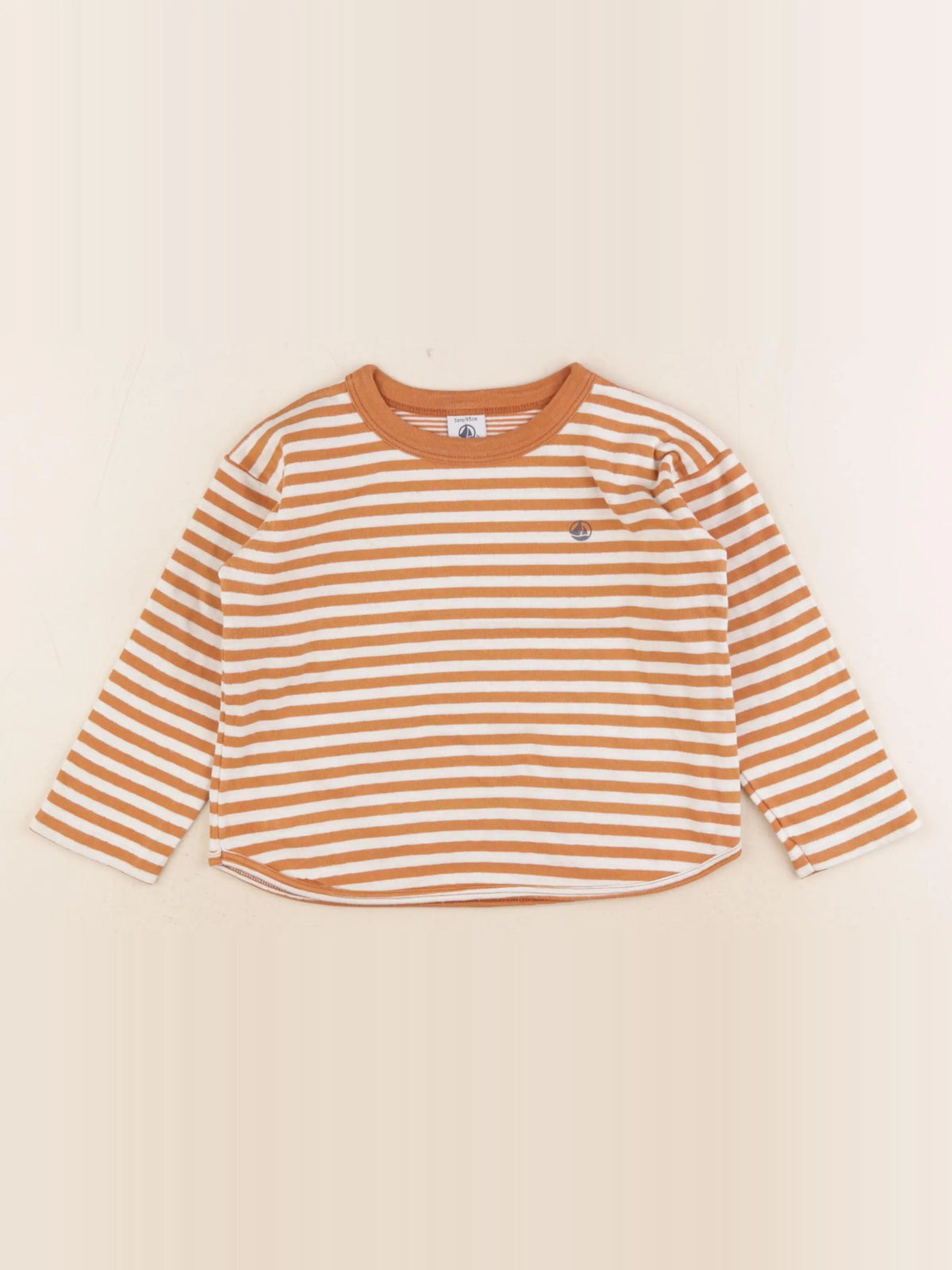 Petit Bateau - tee-shirt marron - 3 ans