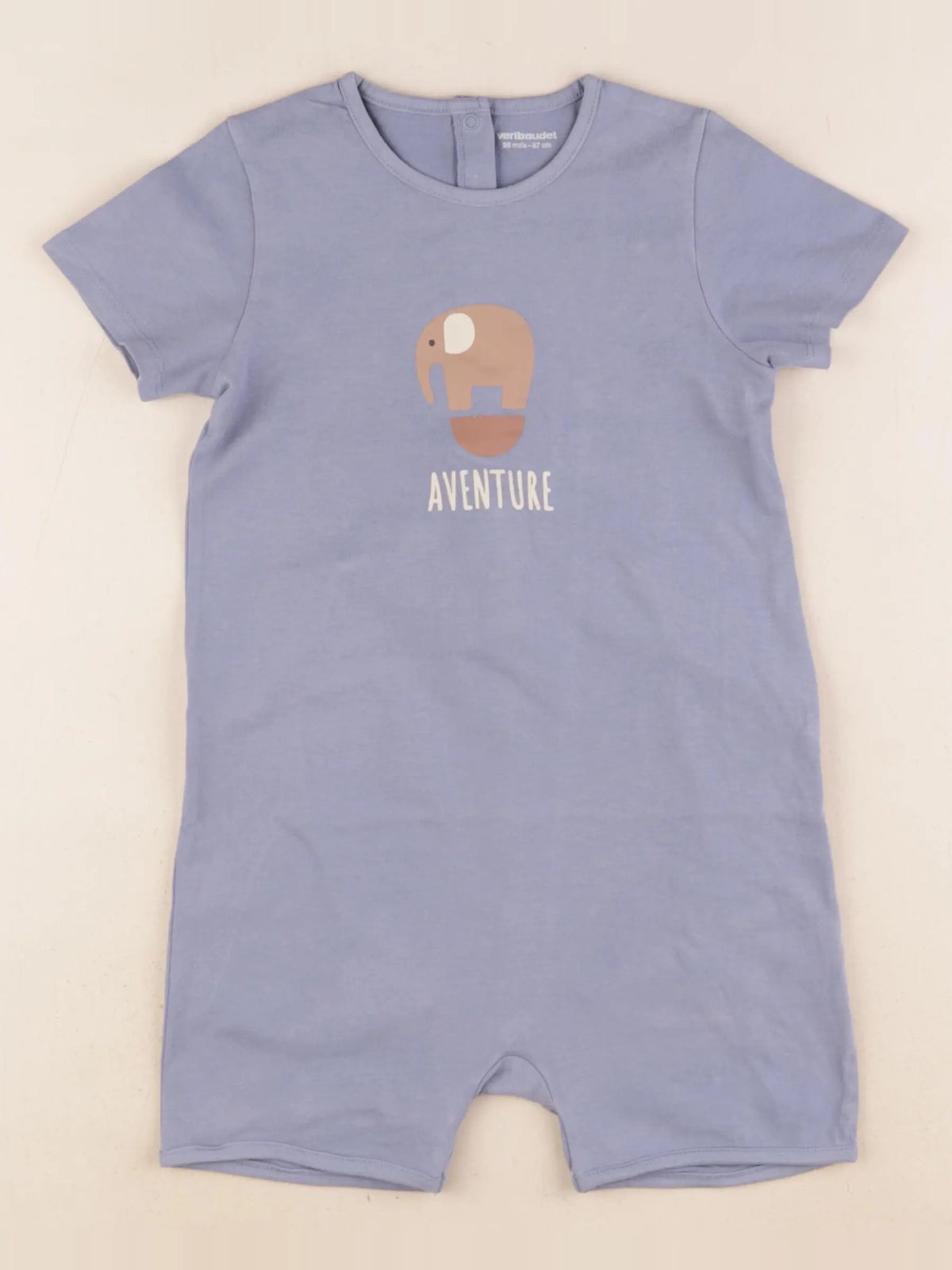 Vertbaudet - pyjama coton bleu - 36 mois