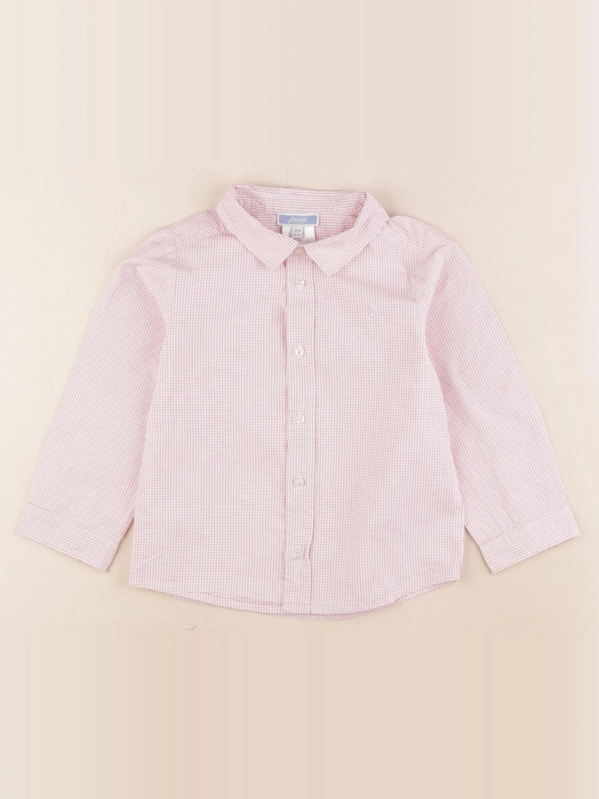 Jacadi - chemise blanc, rouge - 36 mois