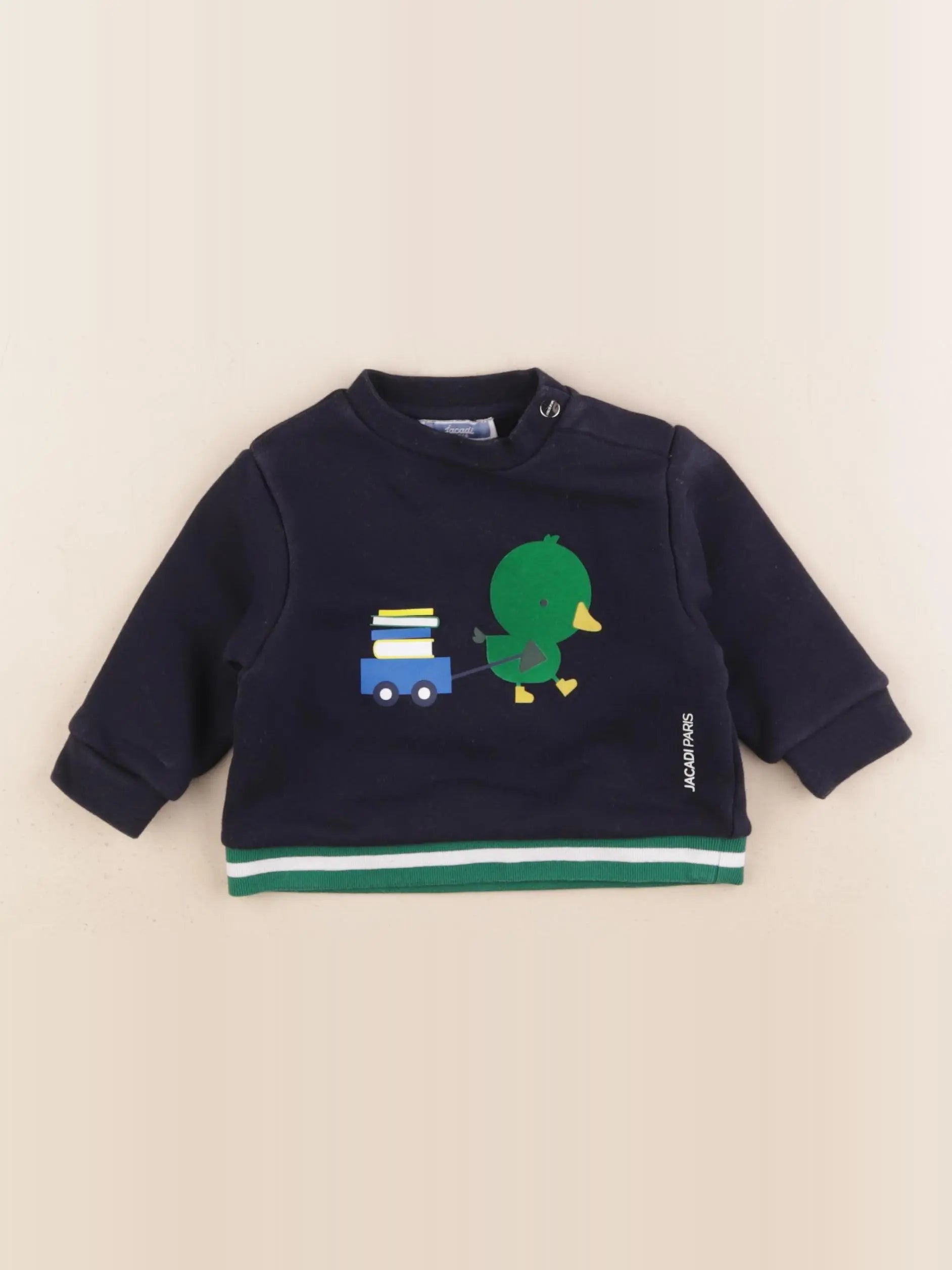Jacadi - sweat bleu - 6 mois