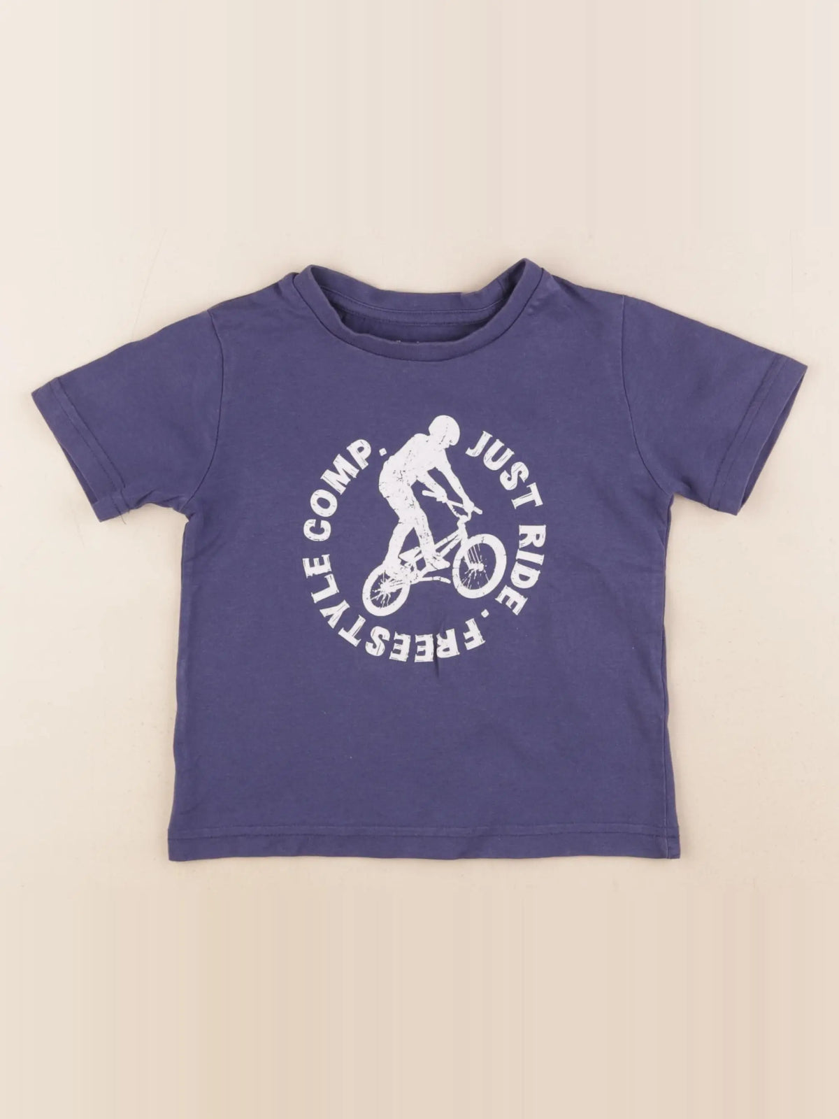 Vertbaudet - tee-shirt bleu - 4 ans