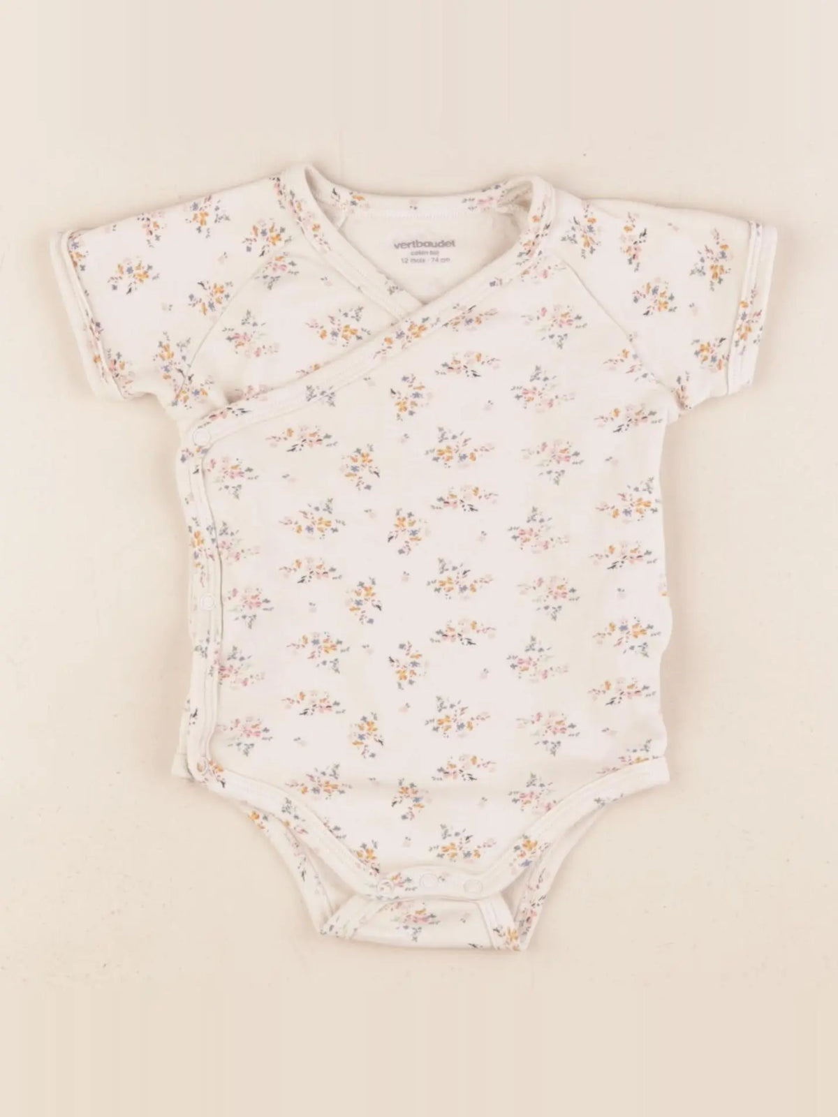 Vertbaudet - body beige - 9 mois