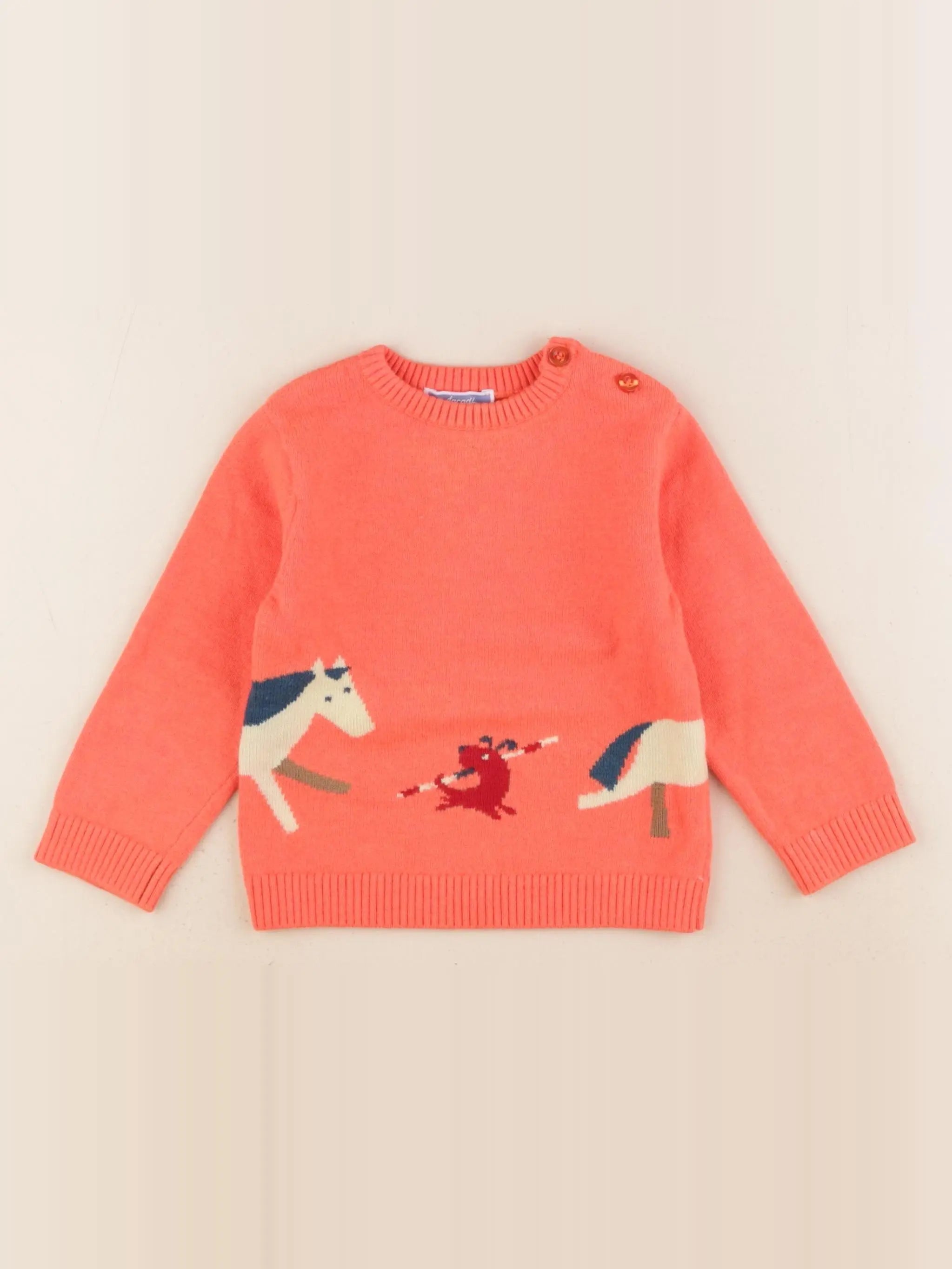 Jacadi - pull orange - 18 mois