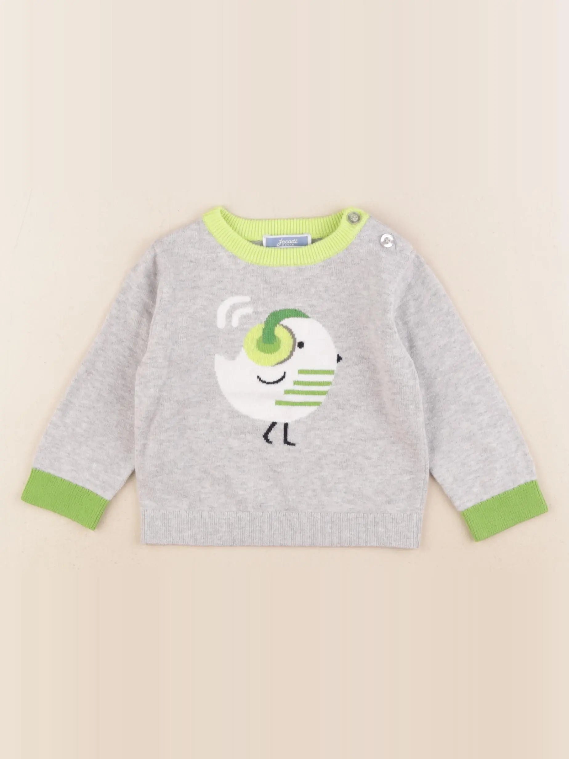 Jacadi - pull gris - 12 mois