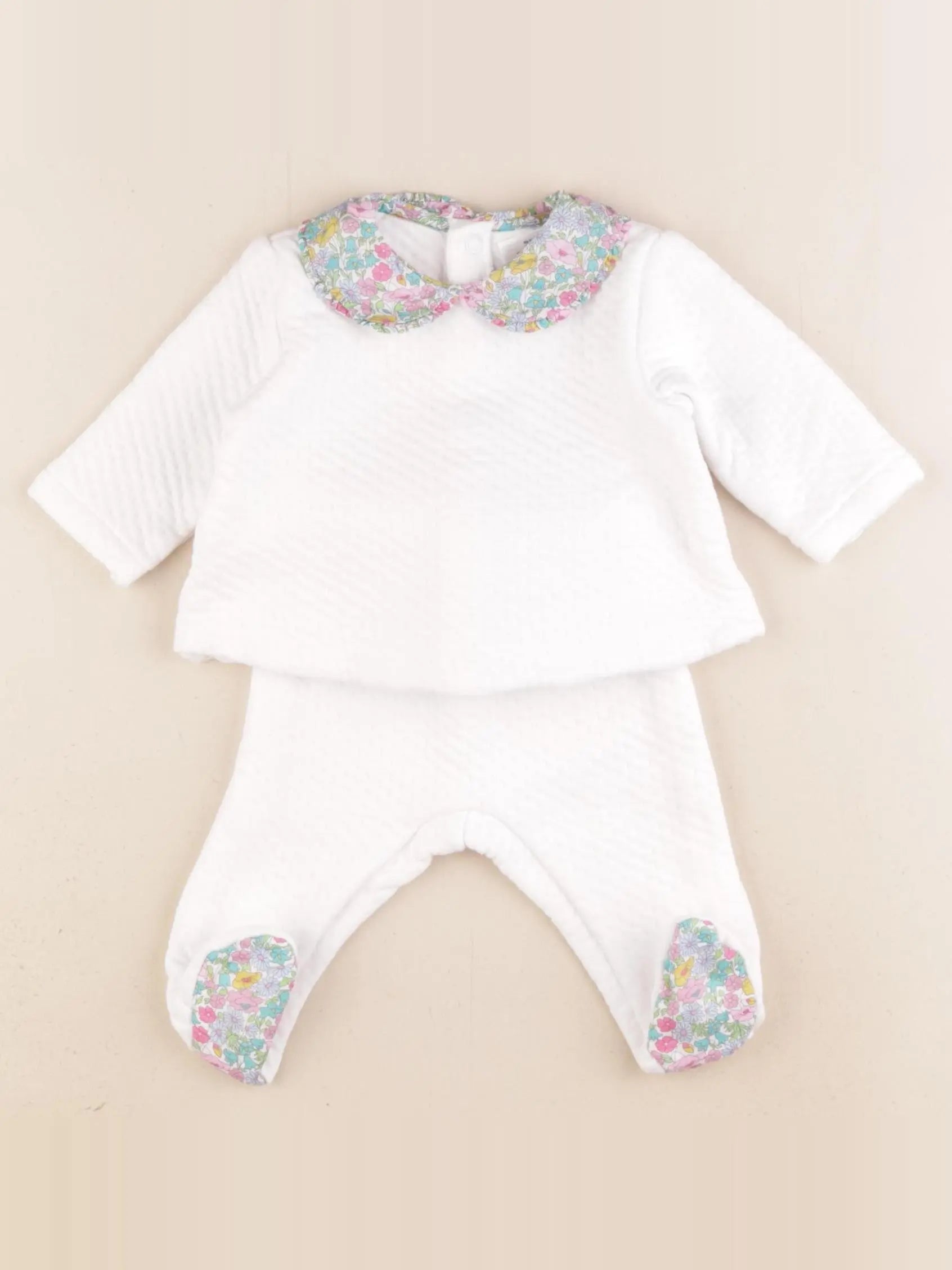 Jacadi - pyjama coton blanc, multicolore - 3 mois