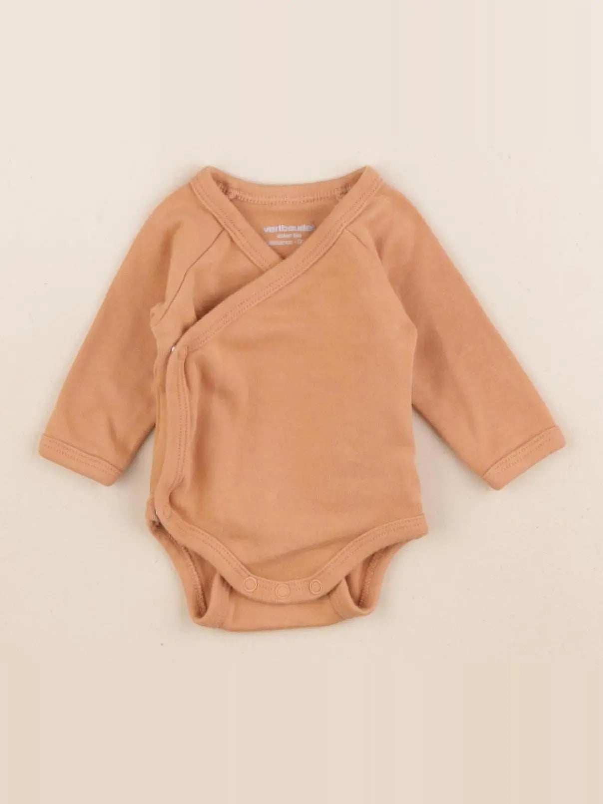 Vertbaudet - body marron - 0 mois