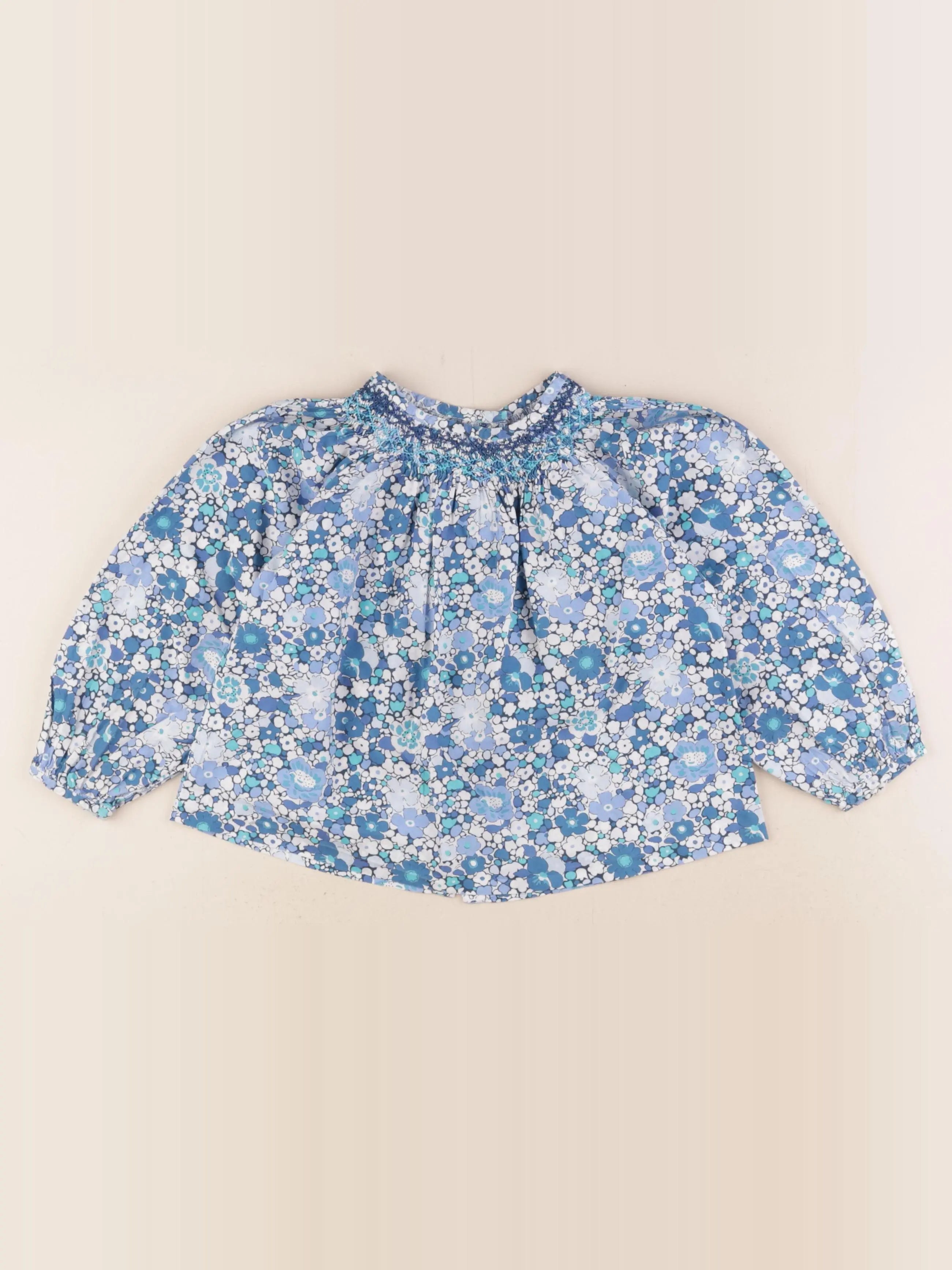 Jacadi - blouse liberty bleu - 4 ans