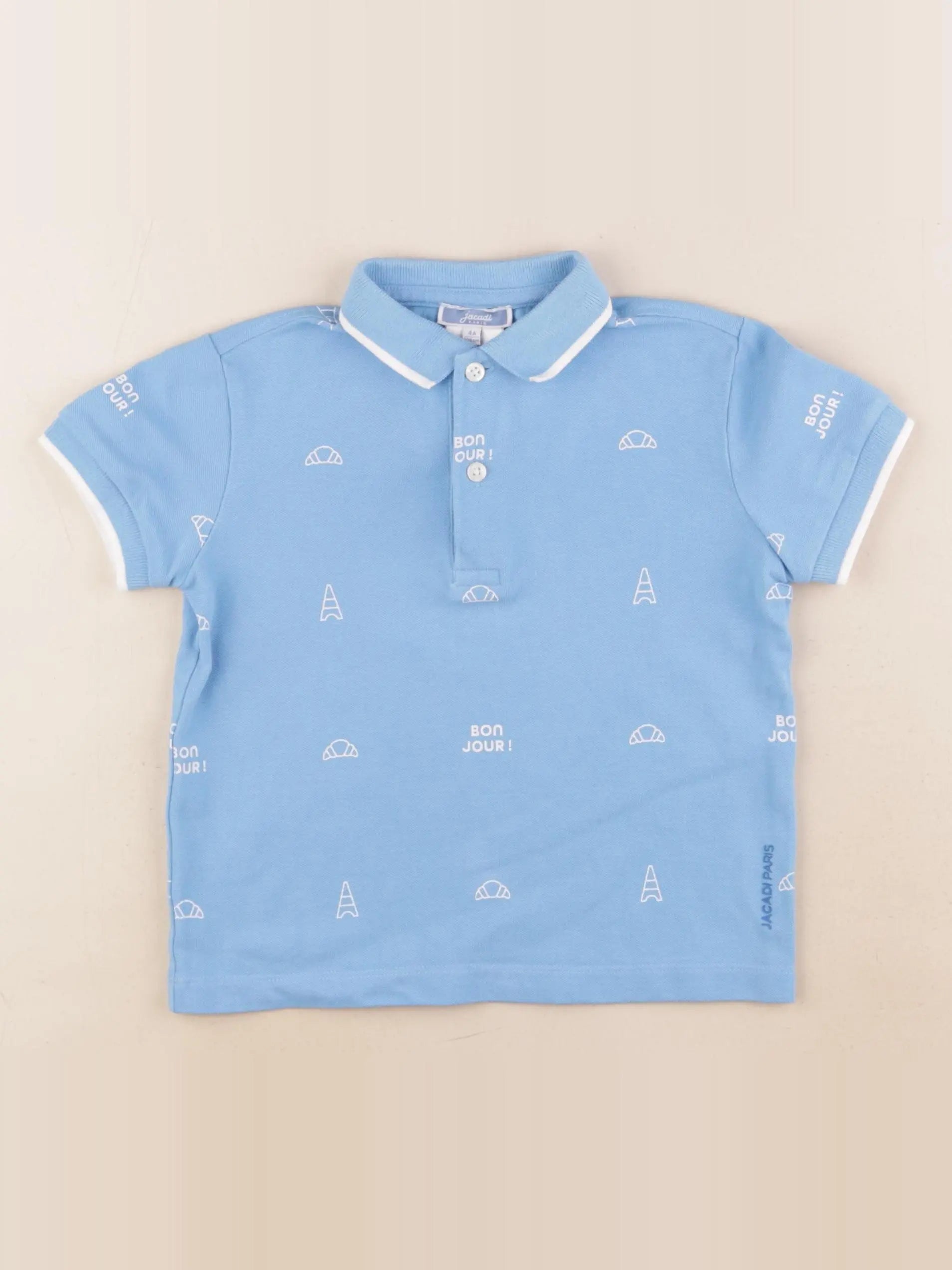 Jacadi - polo bleu - 4 ans