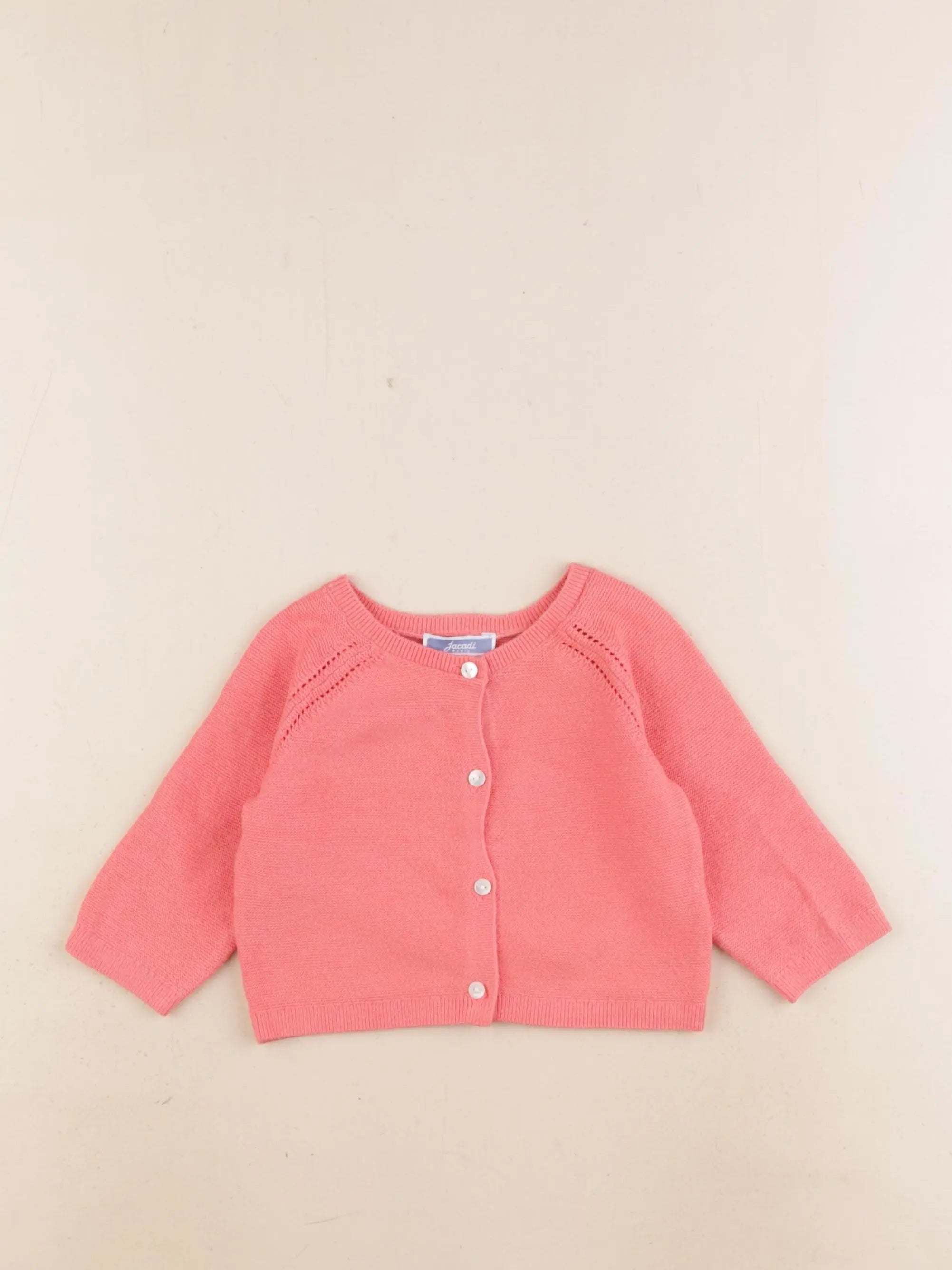 Jacadi - gilet rose - 6 mois