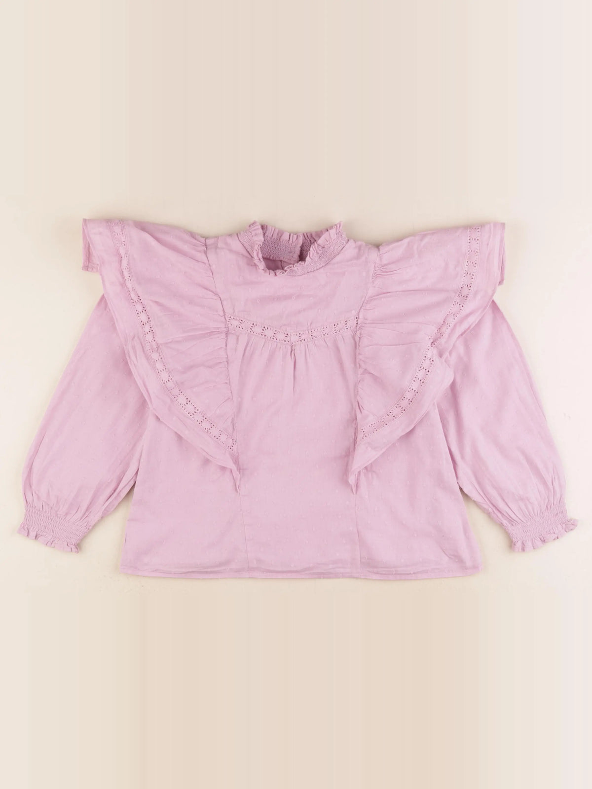 Vertbaudet - blouse rose - 7 ans