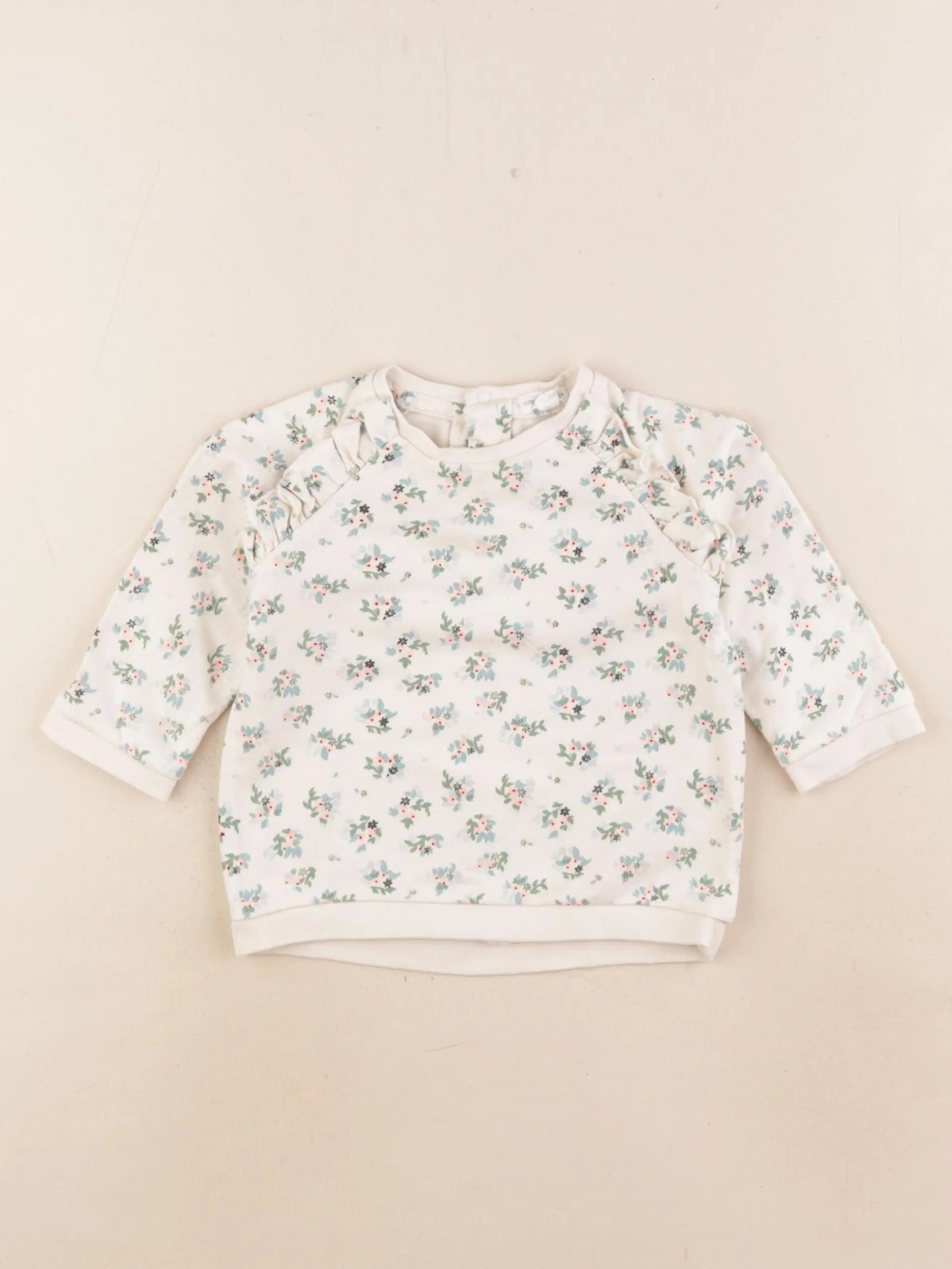 Vertbaudet - sweat blanc - 9 mois