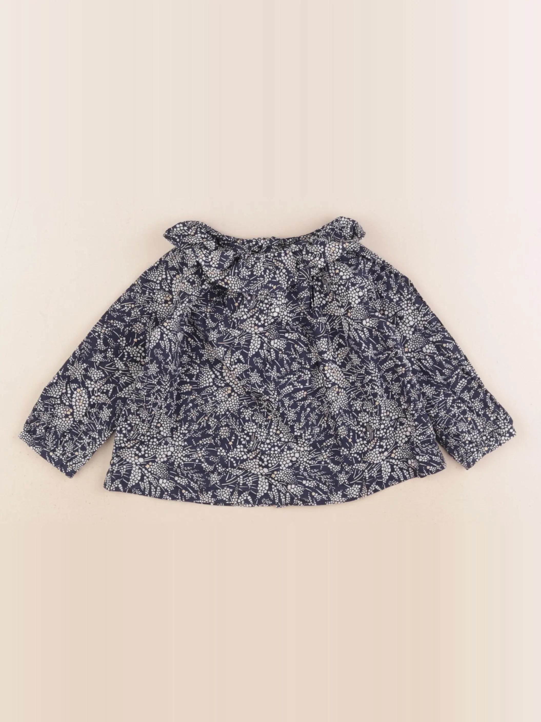 Jacadi - blouse bleu - 12 mois