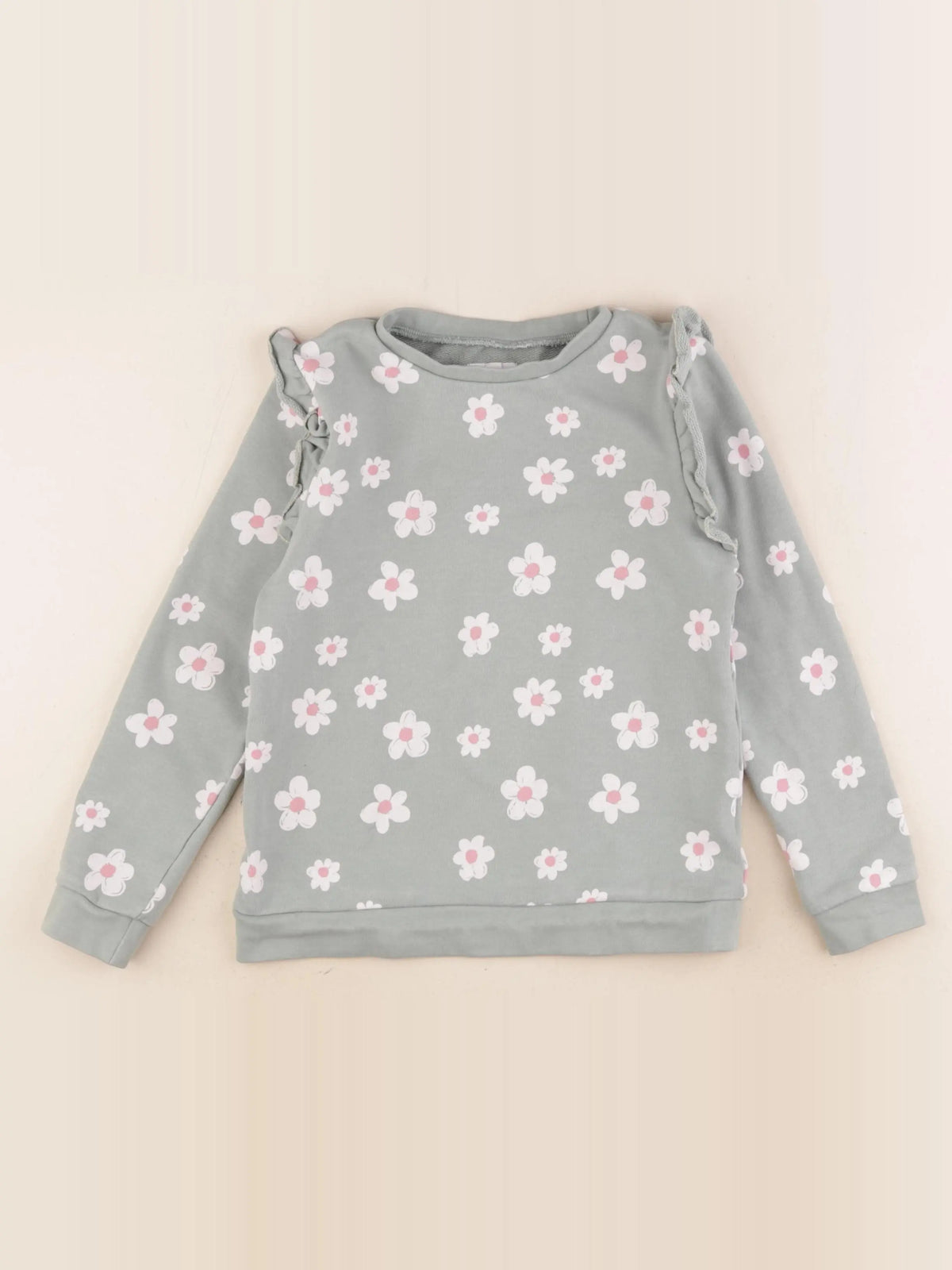 Vertbaudet - sweat vert - 8 ans