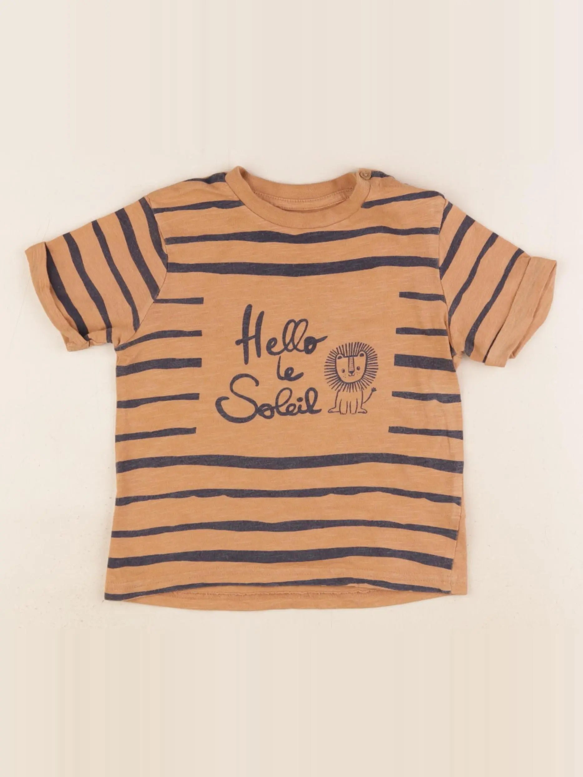 Vertbaudet - tee-shirt marron - 3 ans