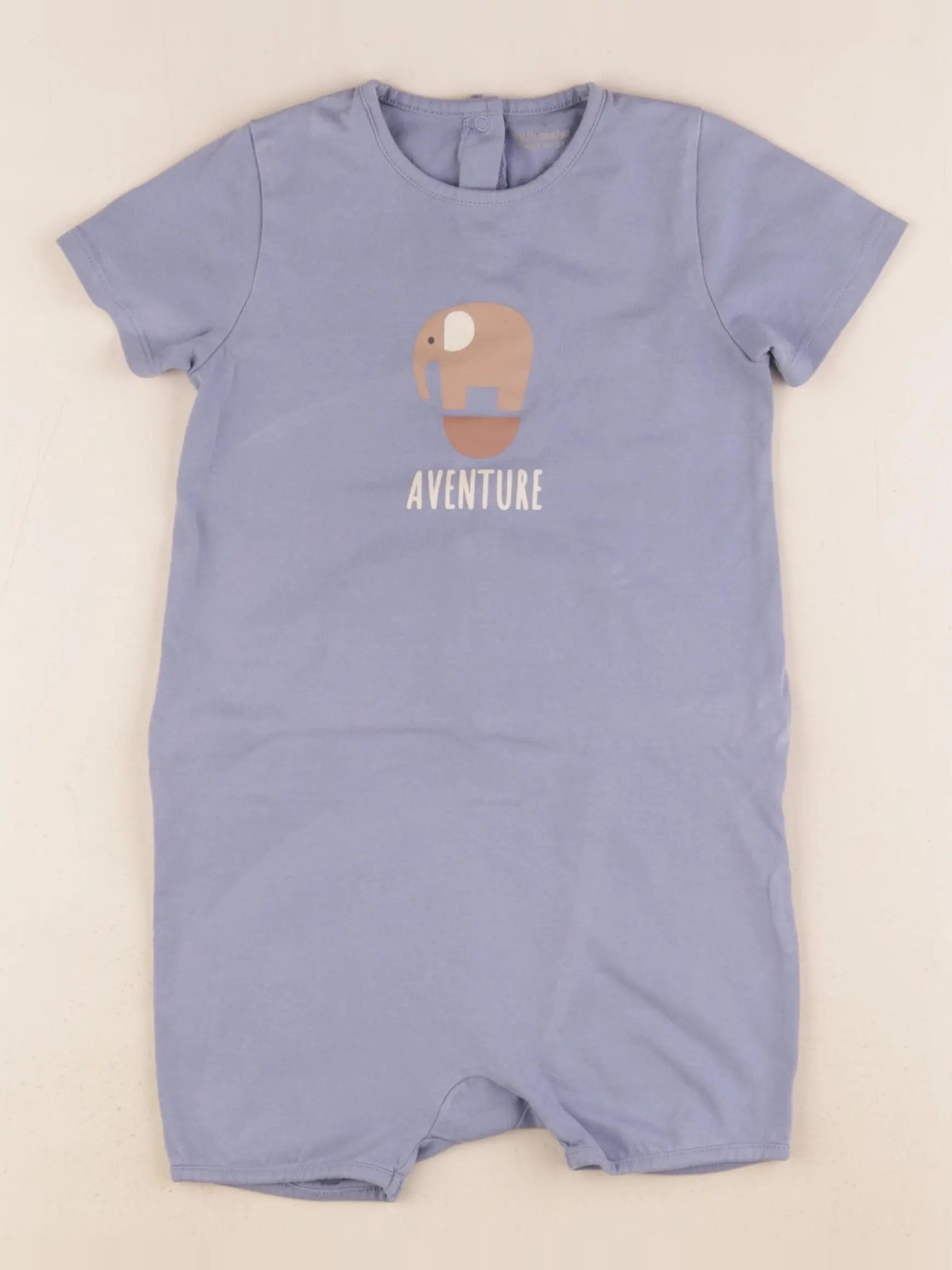 Vertbaudet - pyjama coton bleu - 36 mois
