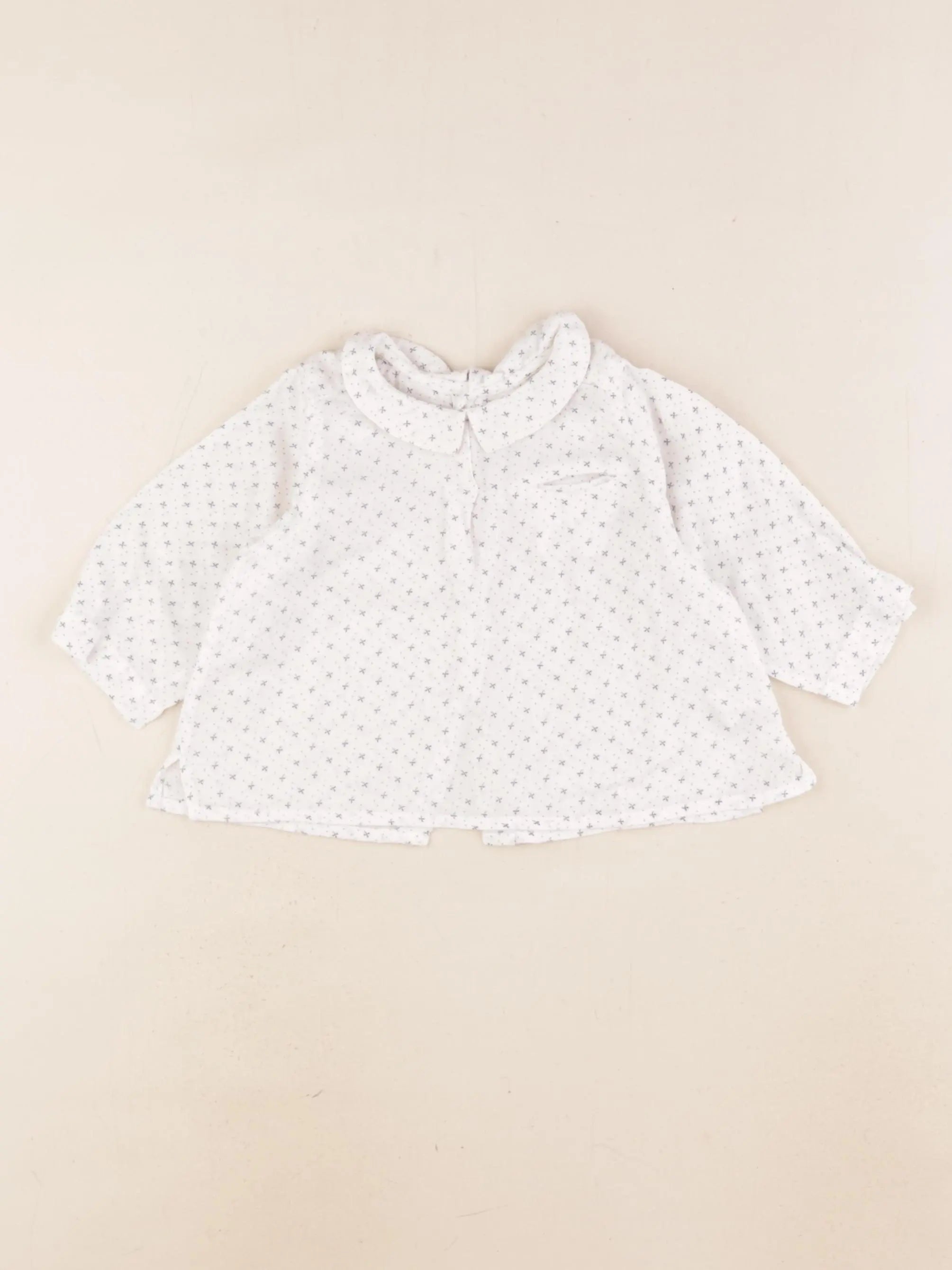Bonpoint - blouse bleu - 6 mois