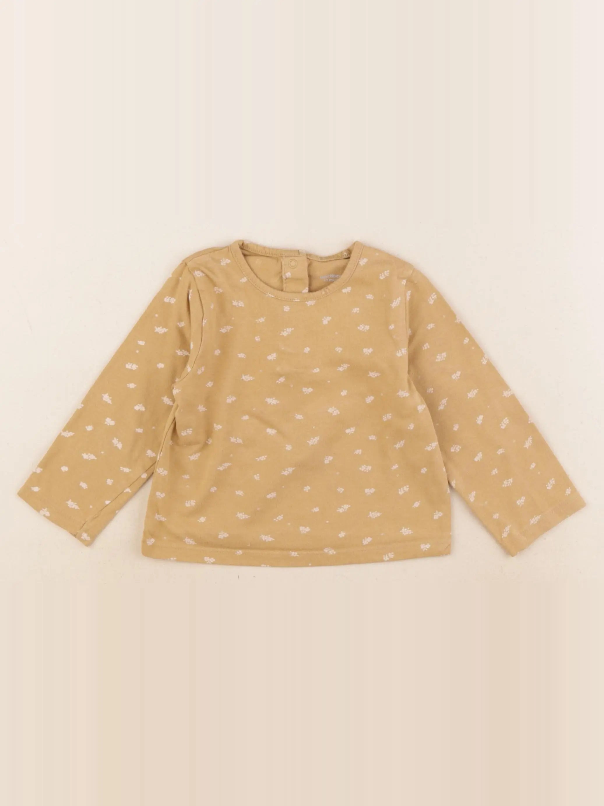 Vertbaudet - tee-shirt marron - 12 mois