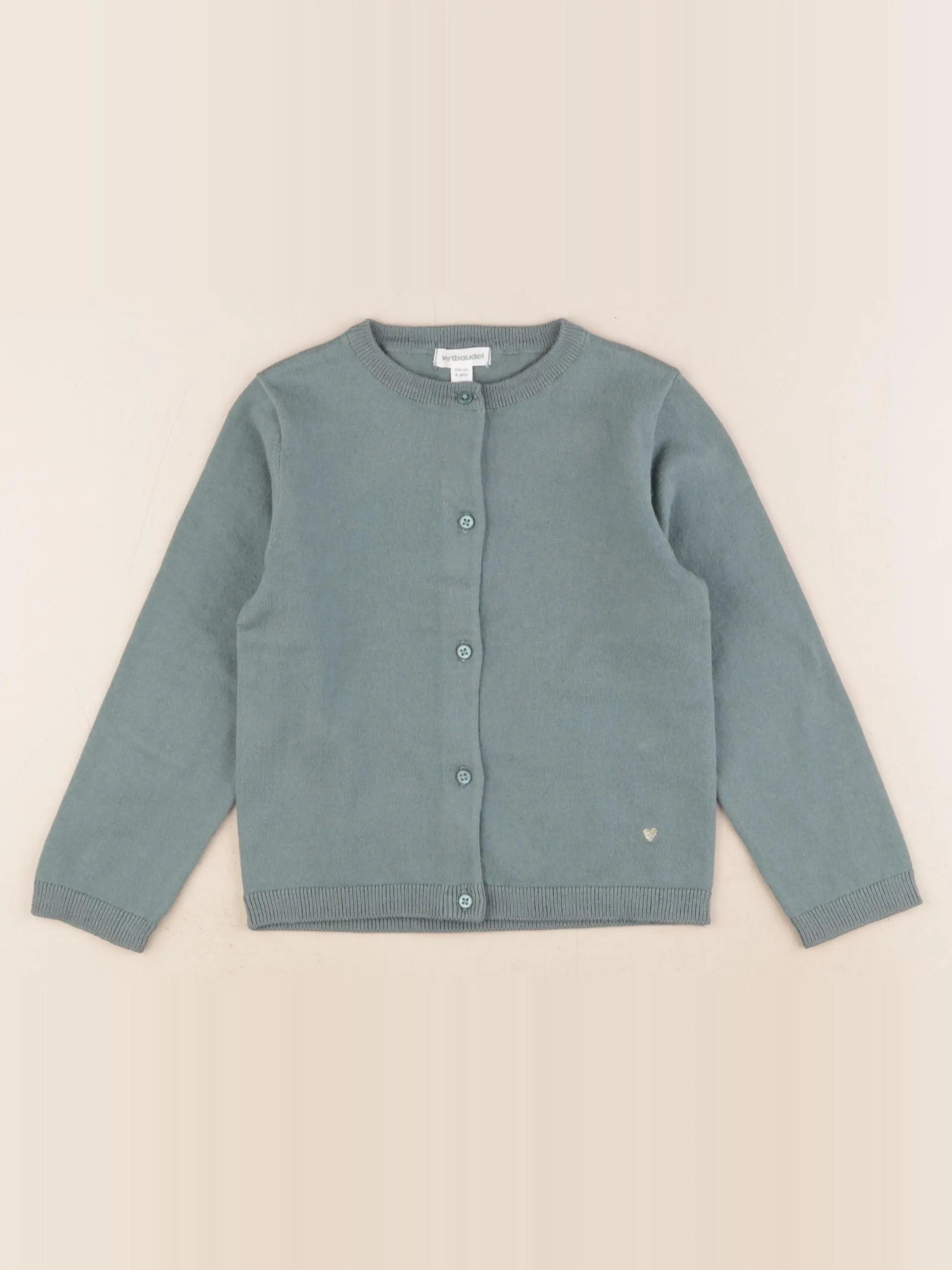 Vertbaudet - gilet vert - 4 ans