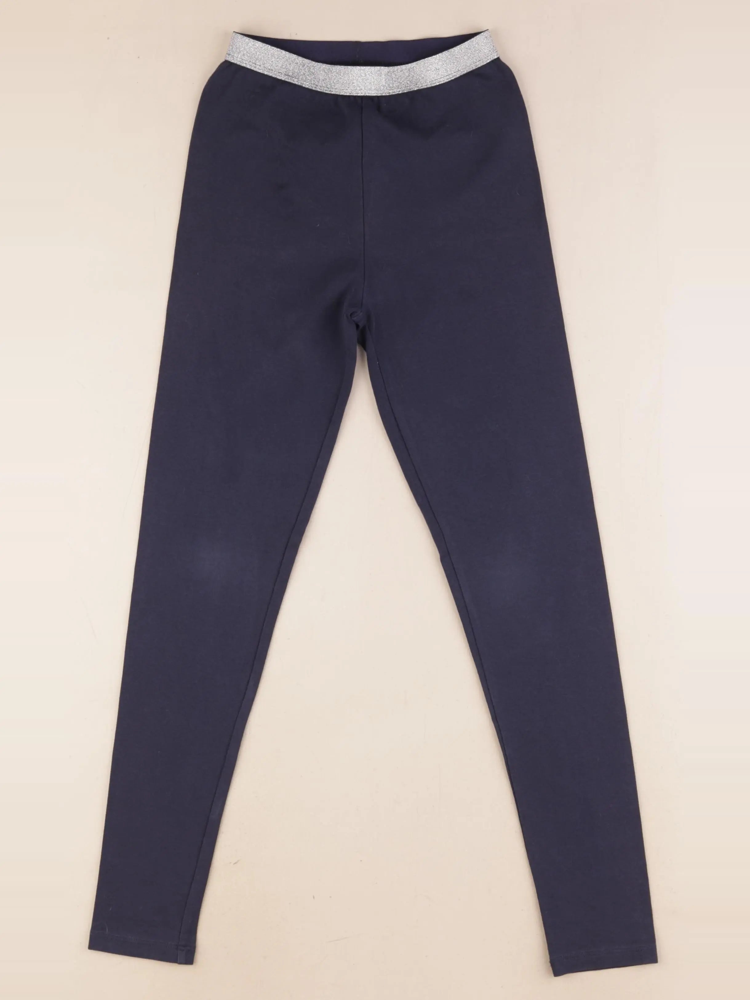 Vertbaudet - legging bleu, argent - 9 ans