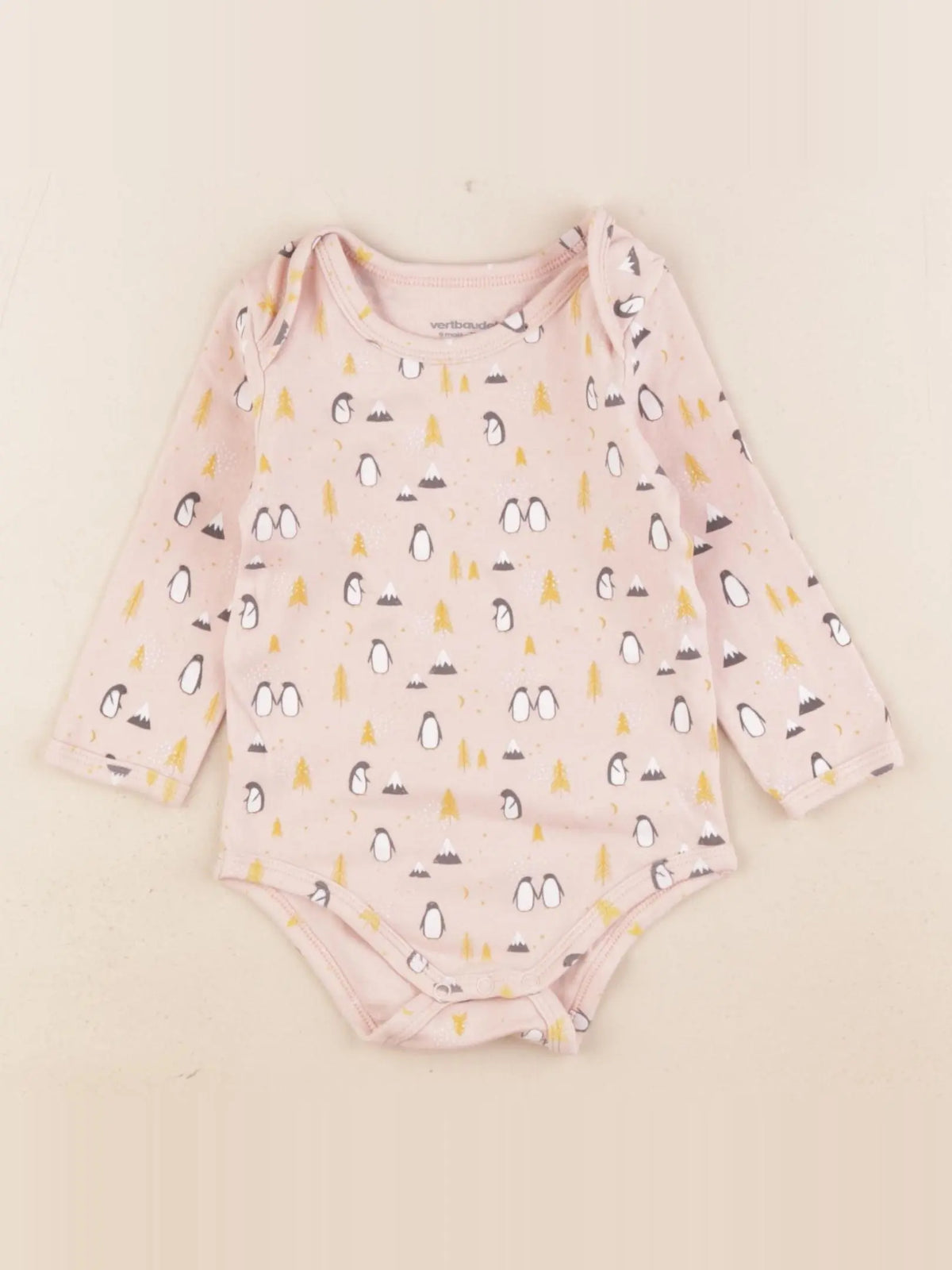 Vertbaudet - body rose - 9 mois