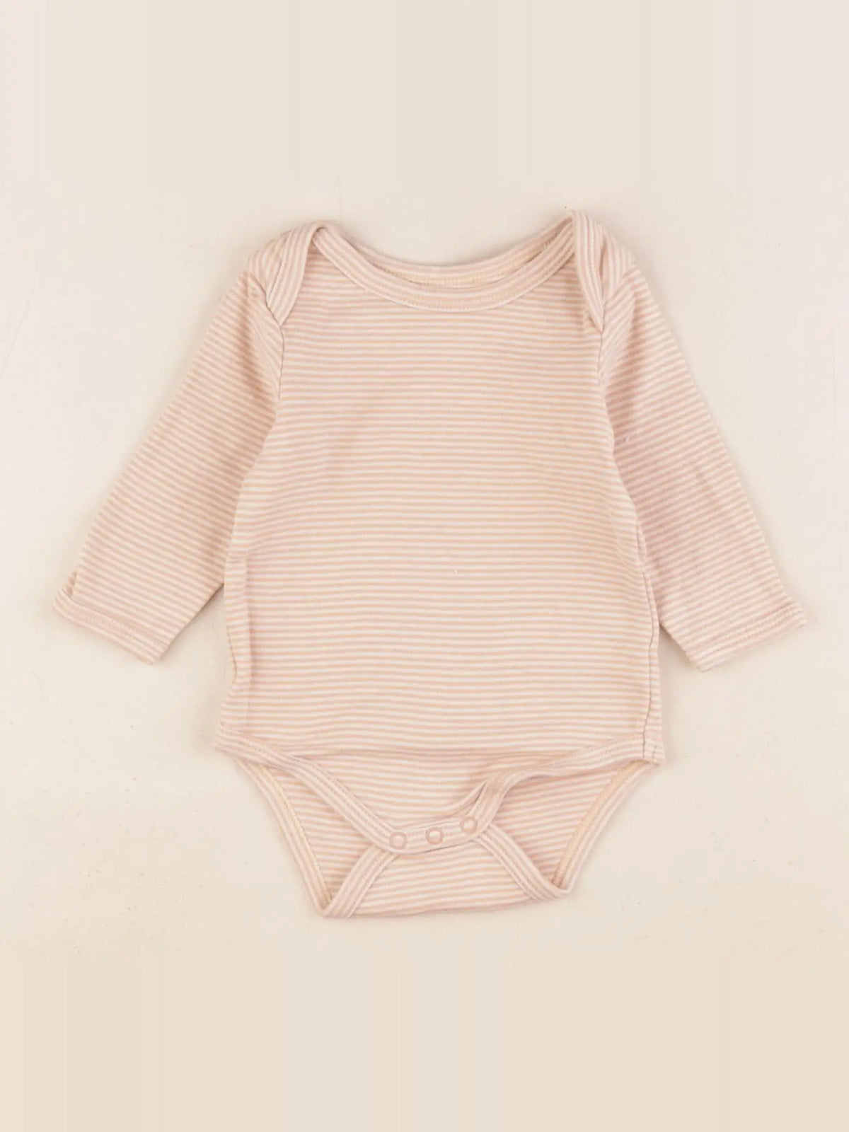Vertbaudet - body jaune, beige - 6 mois