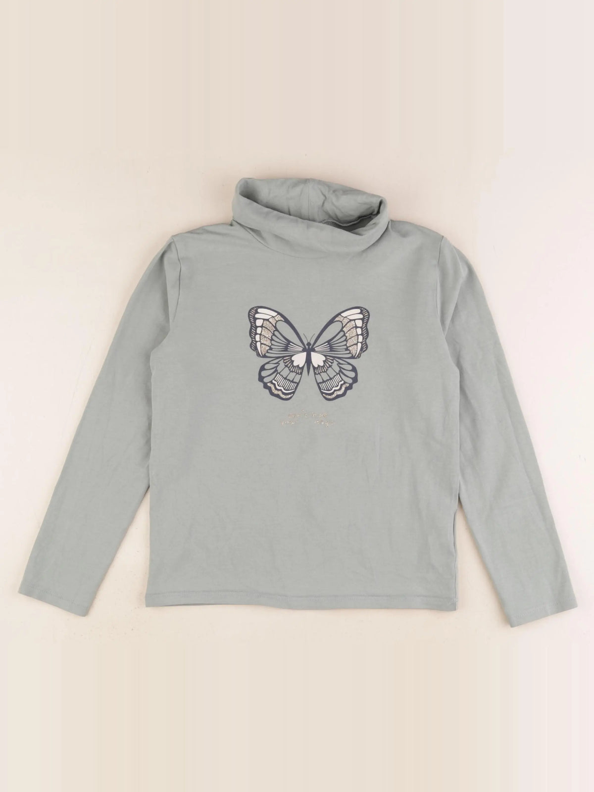 Vertbaudet - sous-pull vert - 8 ans