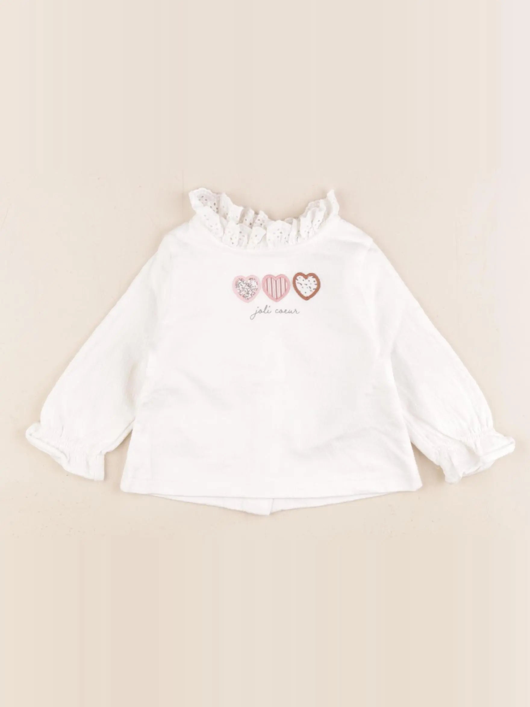 Vertbaudet - tee-shirt blanc - 3 mois