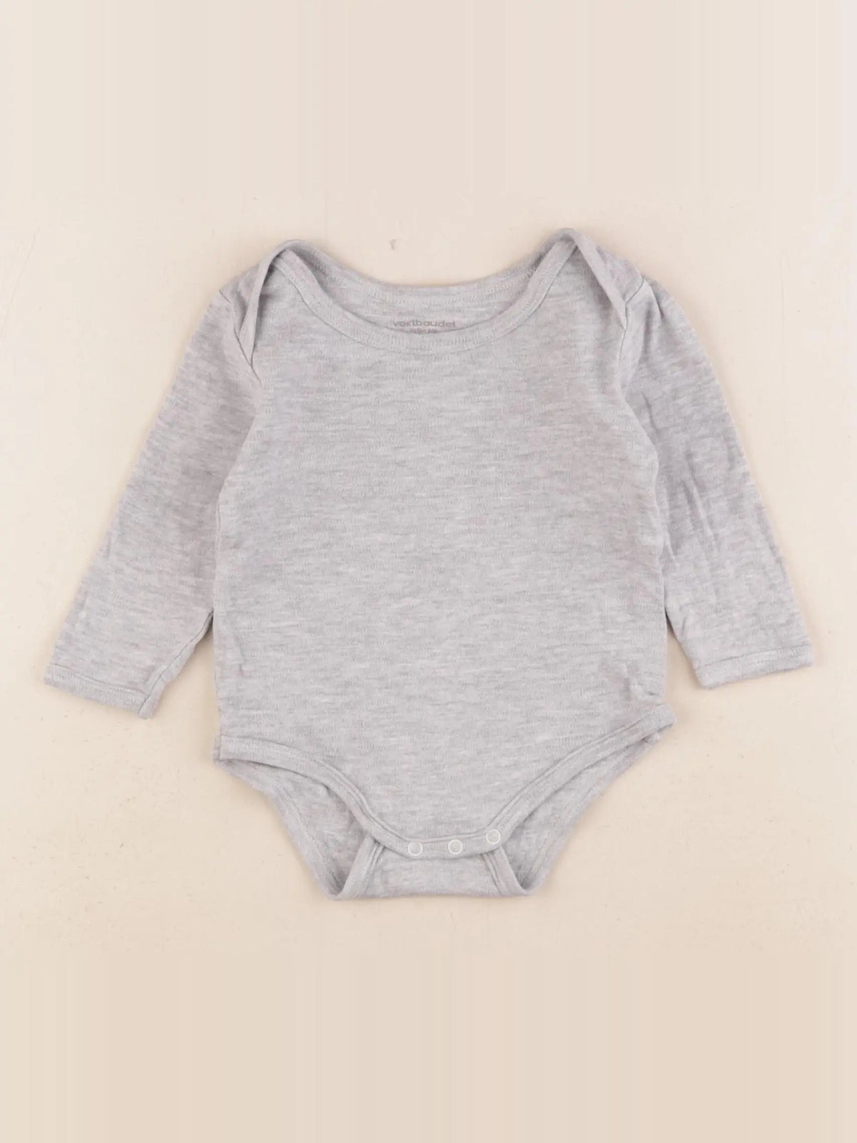 Vertbaudet - body gris - 9 mois