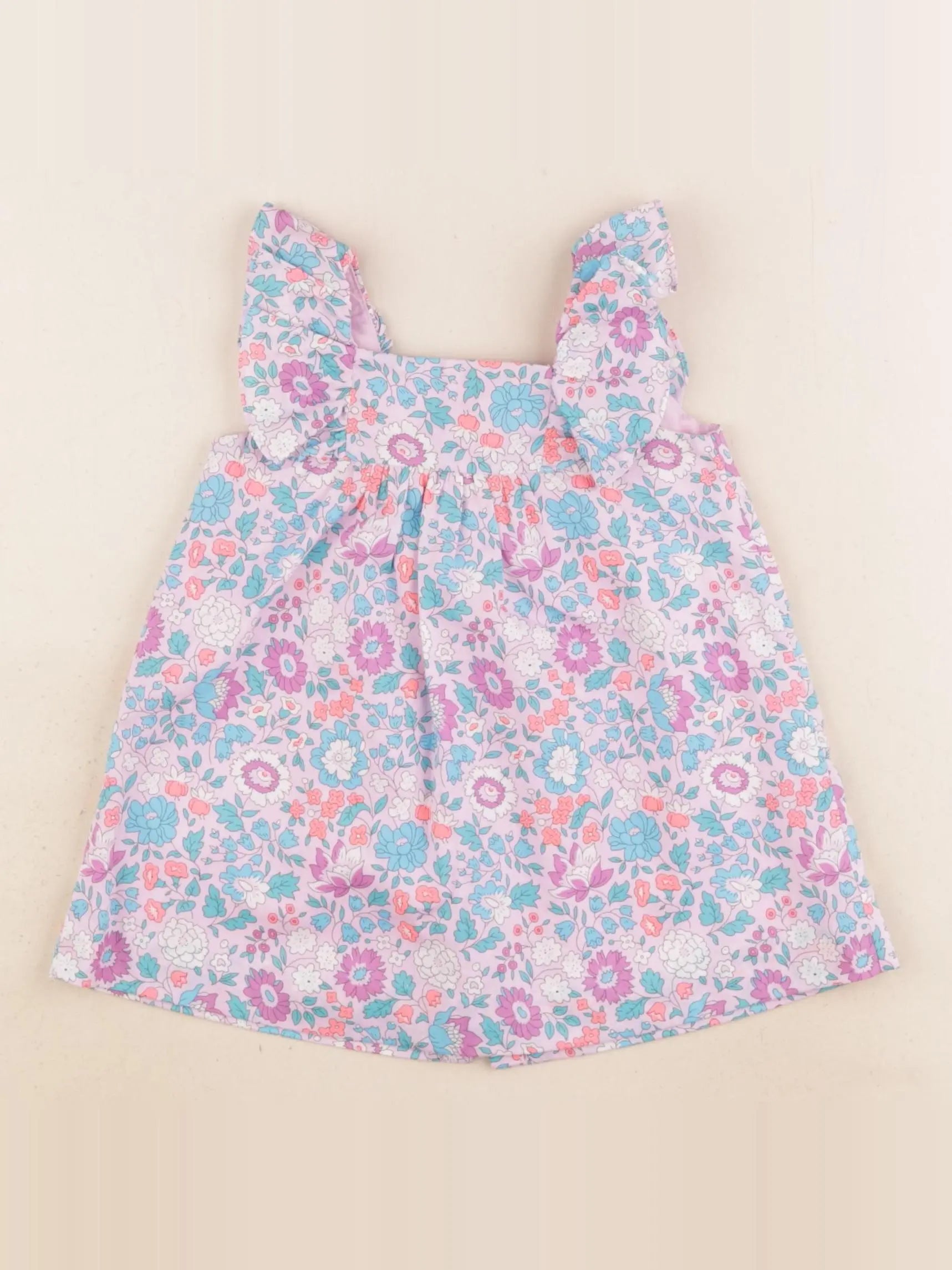 Jacadi - robe liberty violet - 6 mois