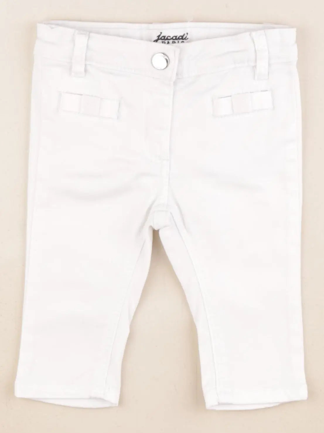 Jacadi - jean blanc - 6 mois