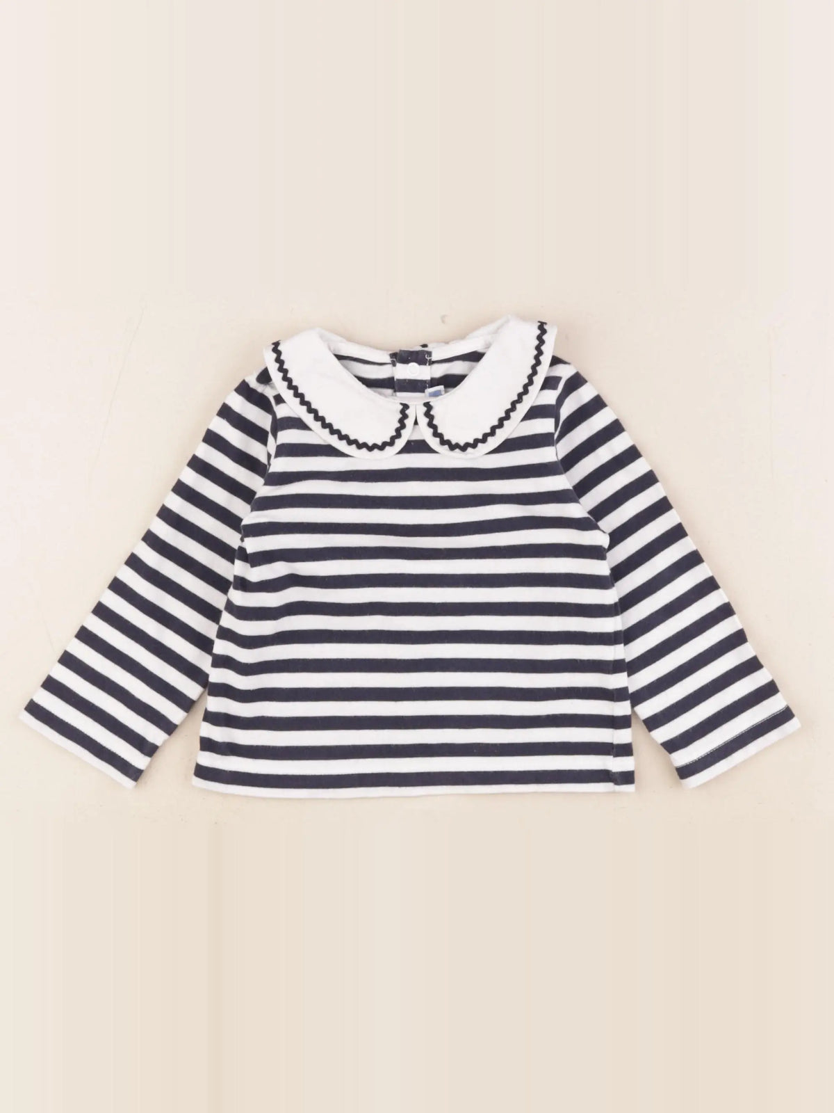 Jacadi - tee-shirt blanc, bleu - 18 mois