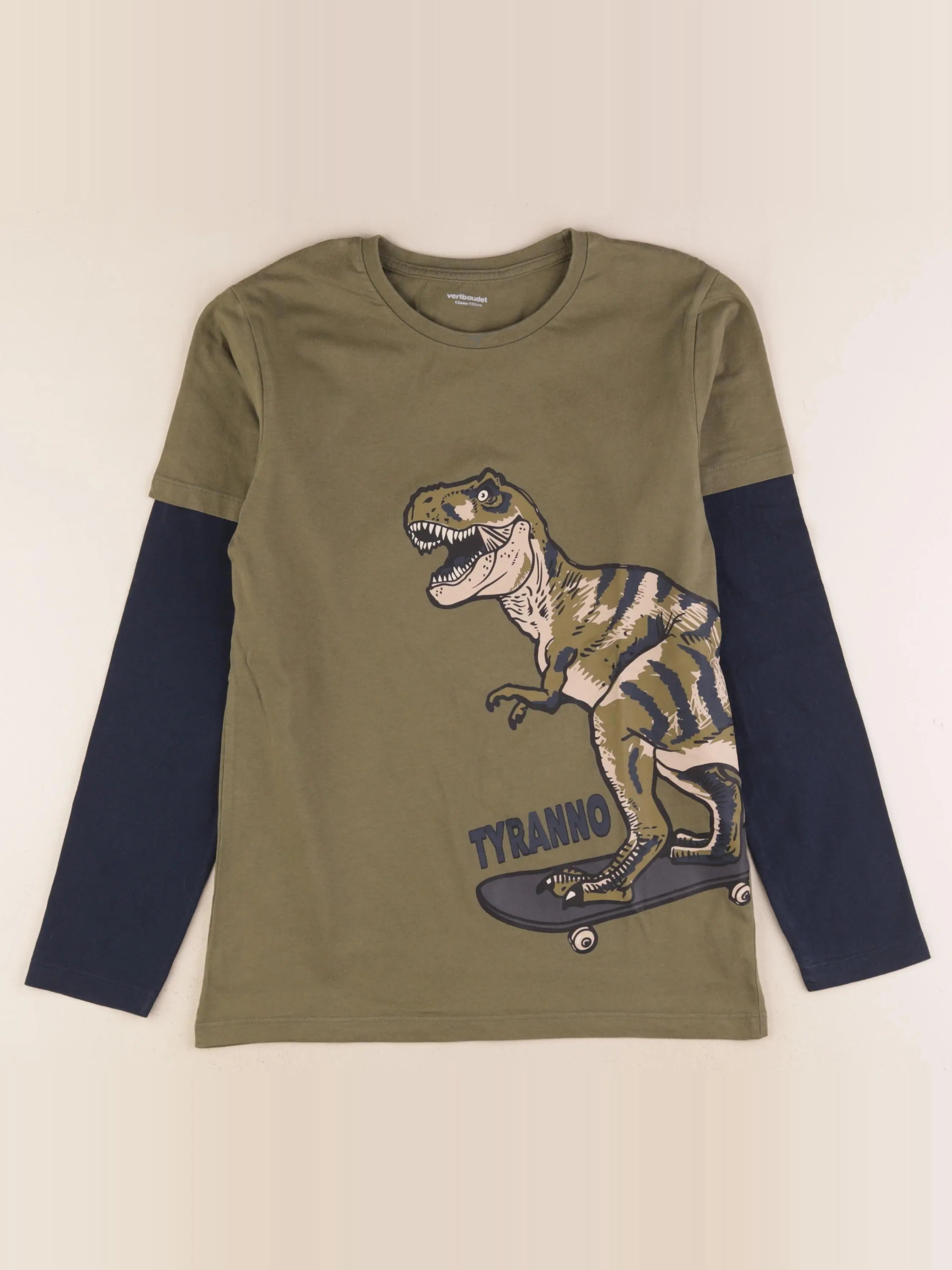Vertbaudet - tee-shirt vert - 12 ans